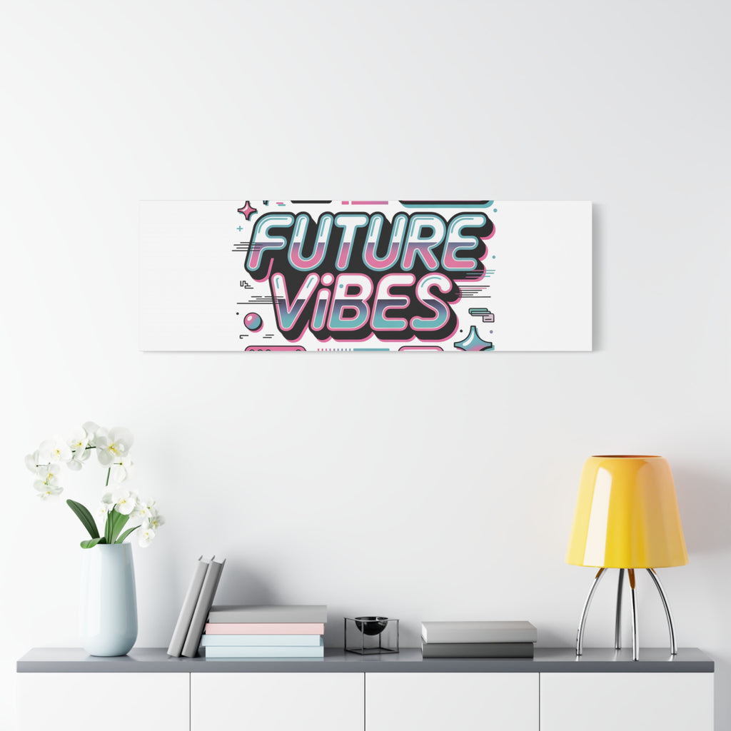Future Vibes Canvas | Y2K Cyber Holo, Retro Tech Print