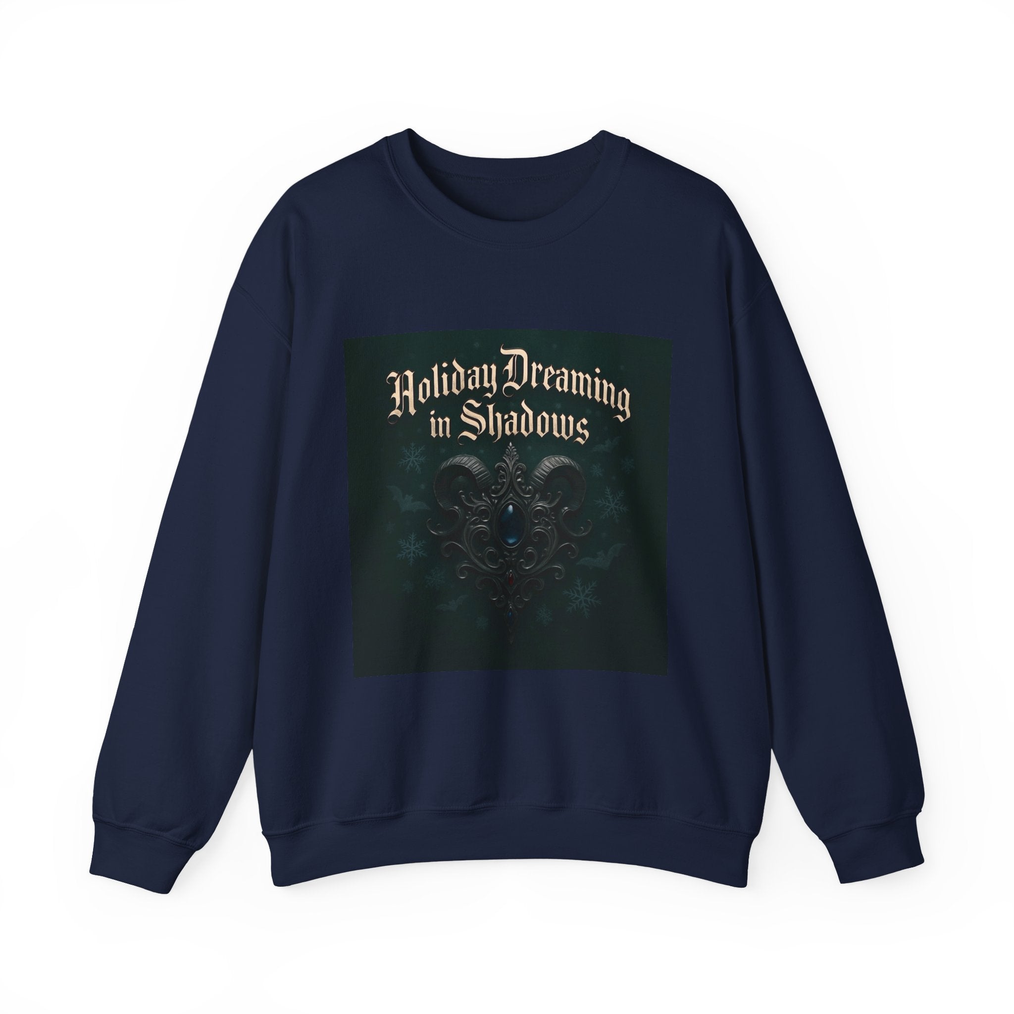 Crewneck Sweatshirt — "Holiday Dreaming in Shadows" Gothic Holiday Pullover