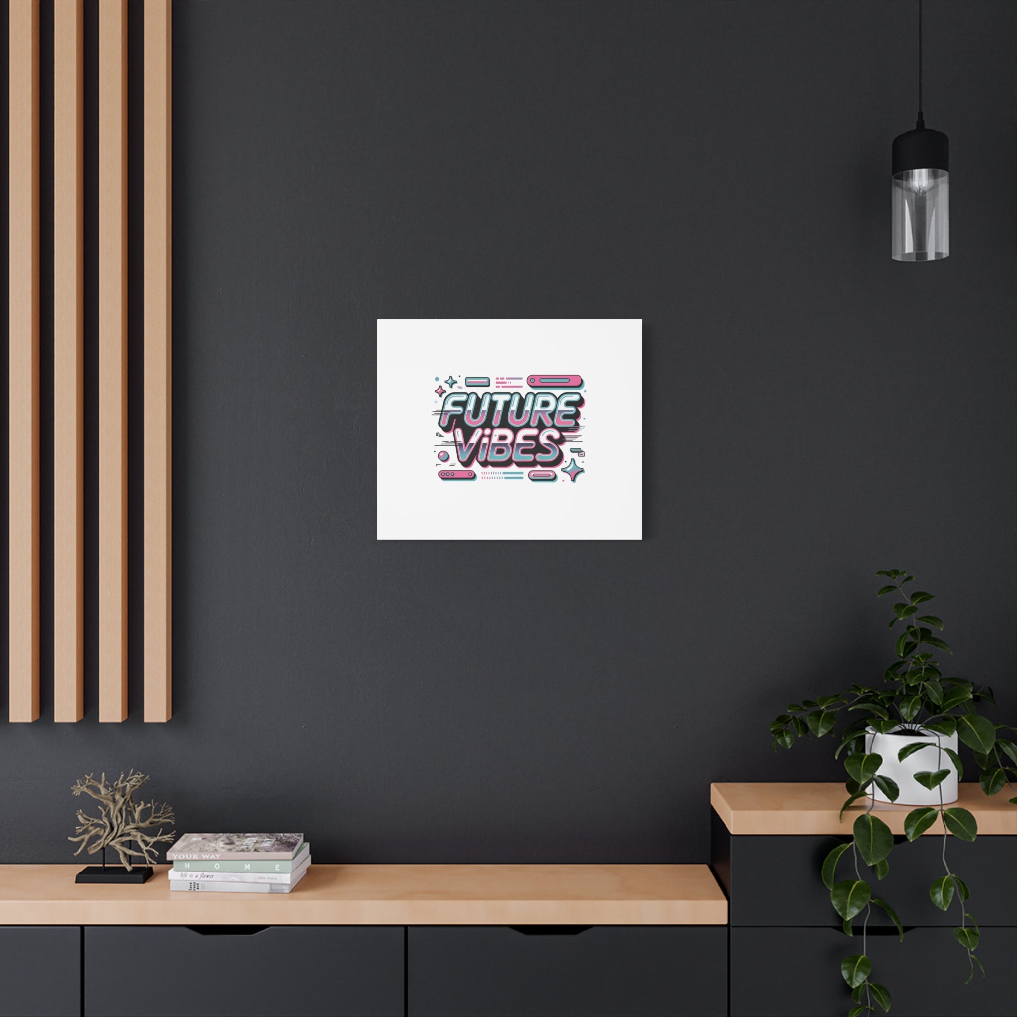 Future Vibes Canvas | Y2K Cyber Holo, Retro Tech Print
