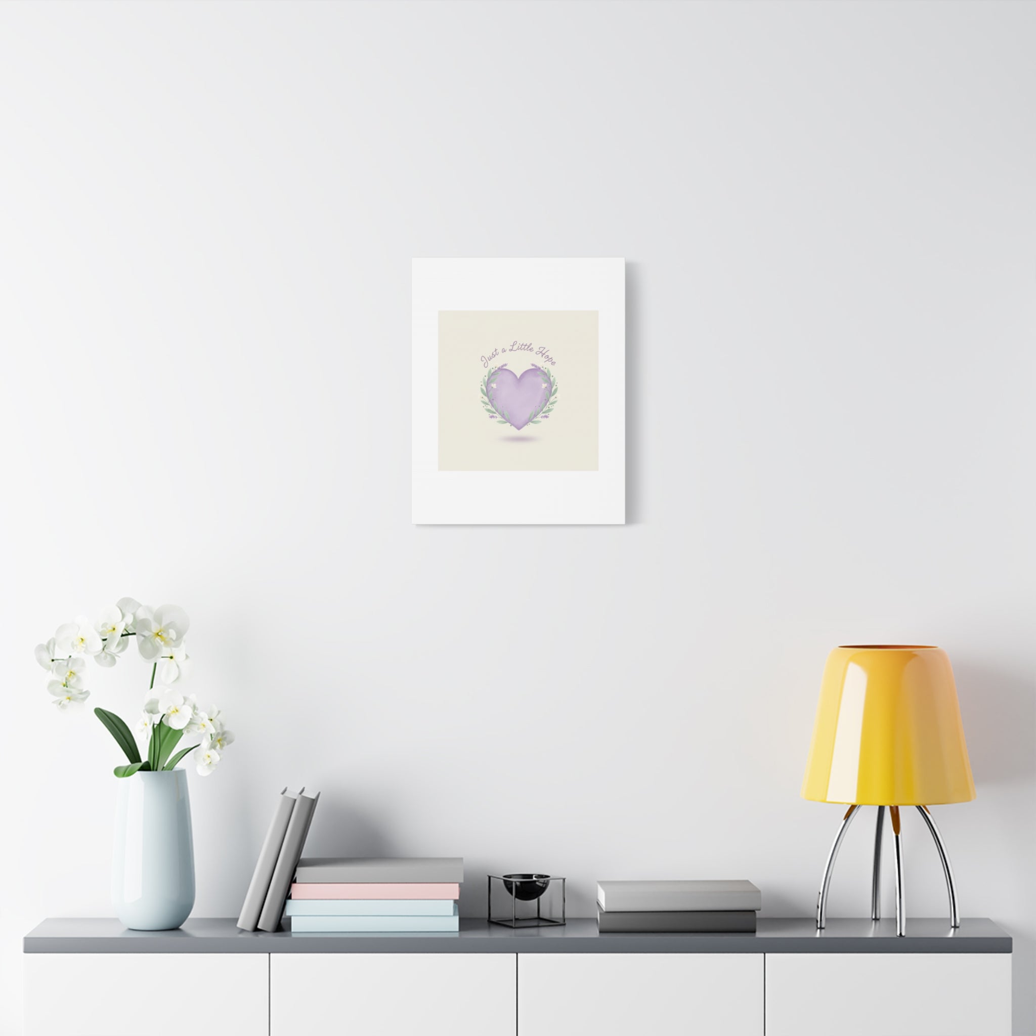 Just a Little Hope Canvas | Positive Micro-Optimism, Lavender Heart
