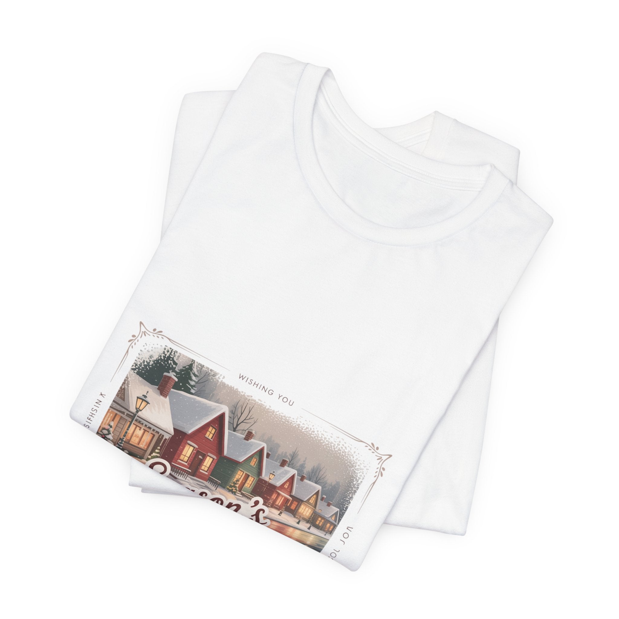 Season's Greetings Vintage Christmas Tee | Retro Holiday Card Design