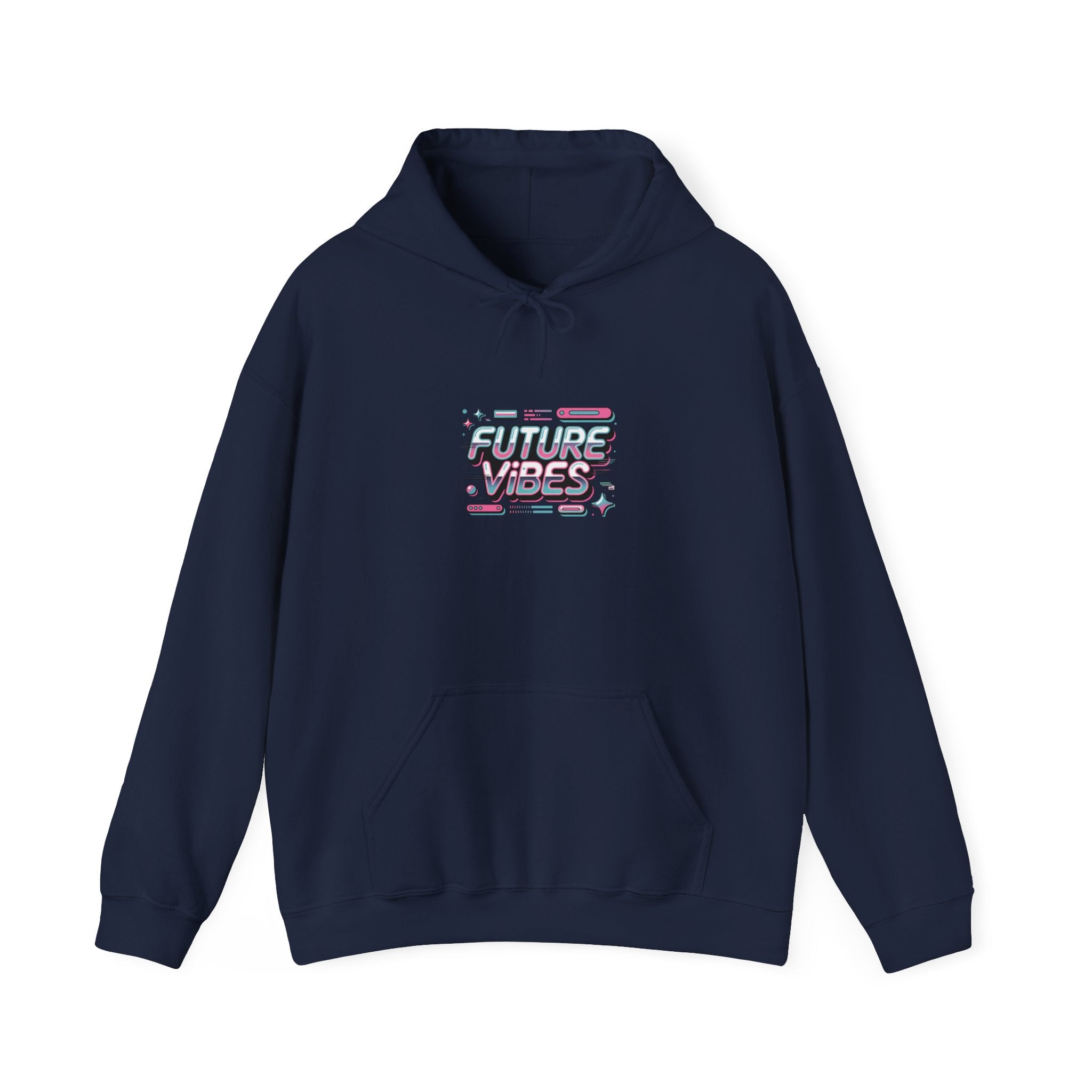 Future Vibes Hoodie | Y2K cyber holo aesthetic, retro tech print