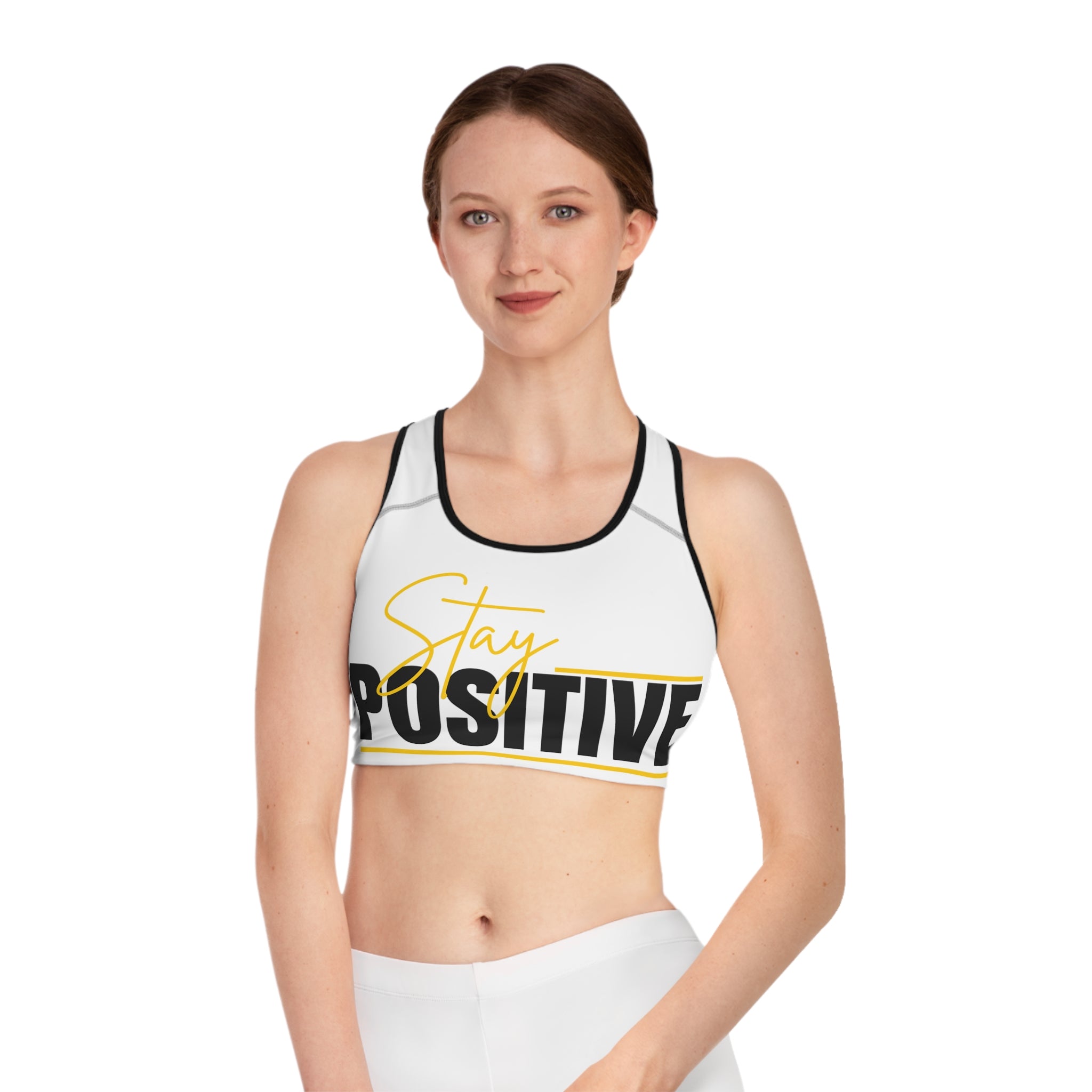 Stay Positive Sports Bra, Workout Bra, Athletic Top, Gym Gear, Fitness Clothing, Yoga Bra, Active Wear