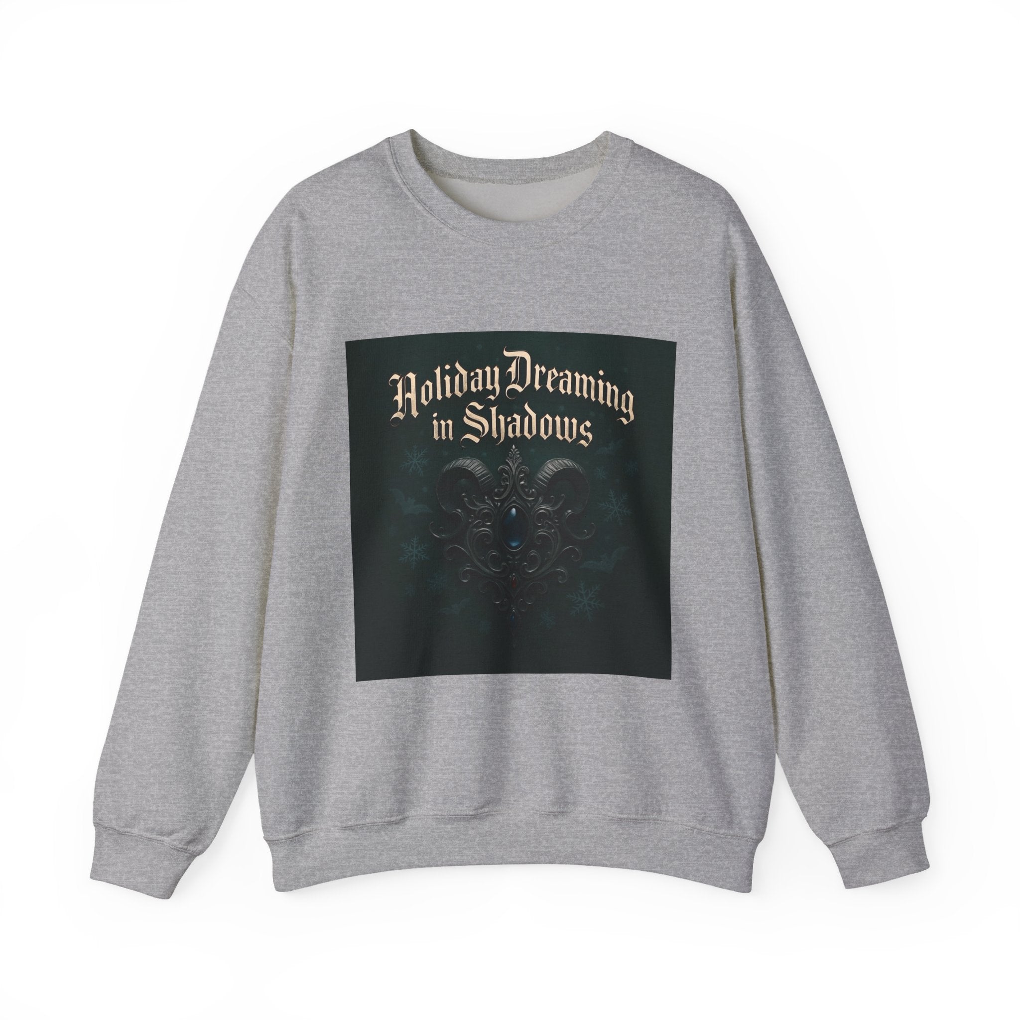 Crewneck Sweatshirt — "Holiday Dreaming in Shadows" Gothic Holiday Pullover