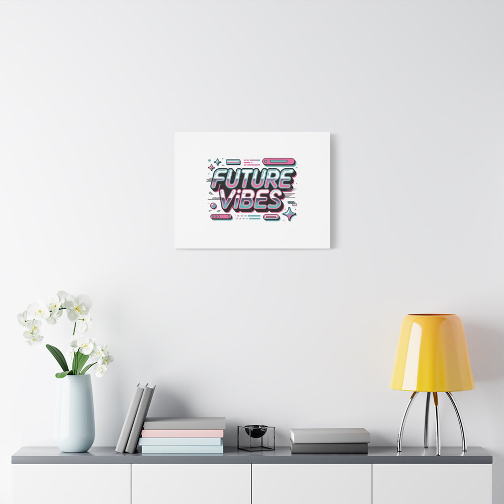 Future Vibes Canvas | Y2K Cyber Holo, Retro Tech Print