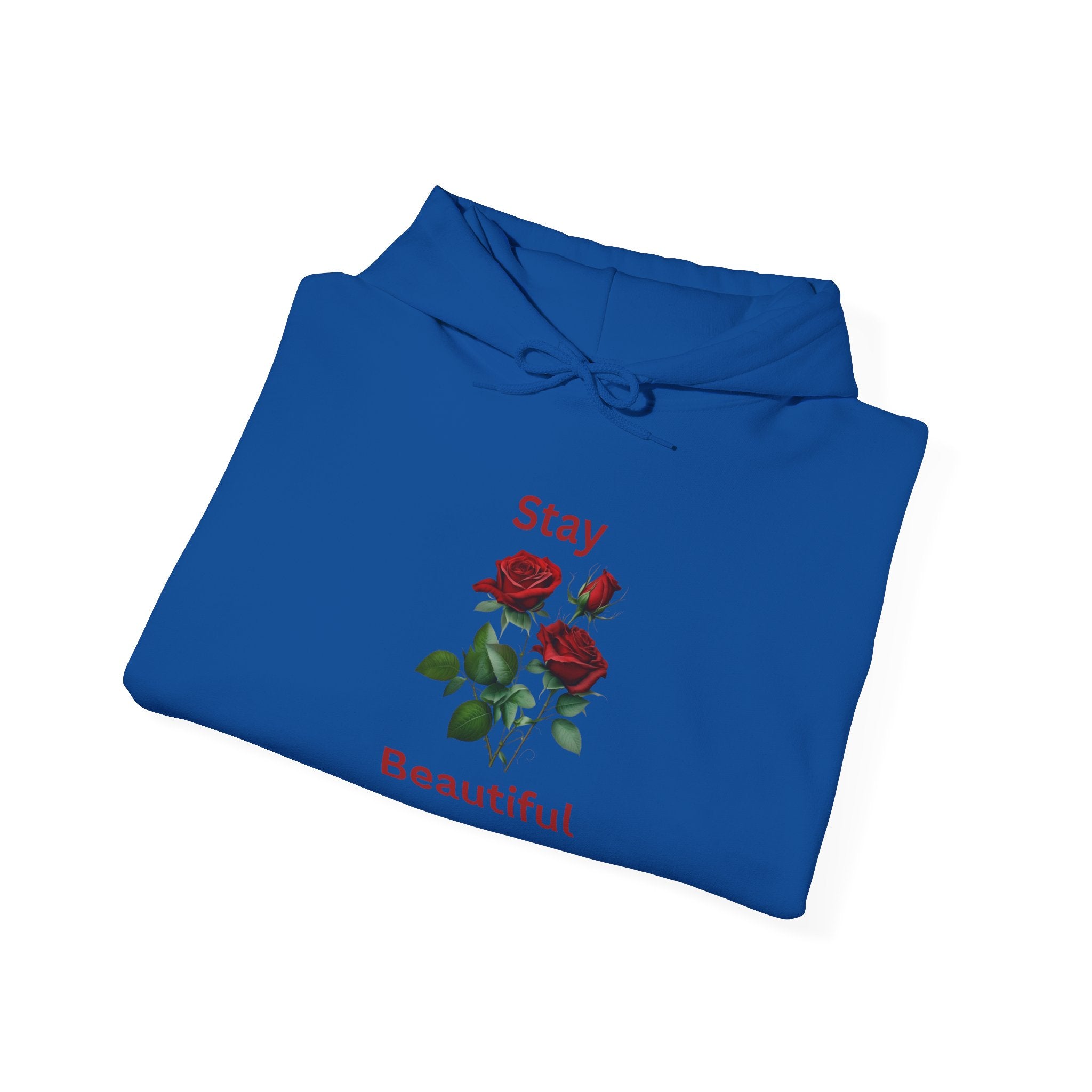Stay Beautiful Rose Hoodie, Vintage Floral Sweatshirt, Unisex Gift, Cozy Layer, Perfect for Spring Style