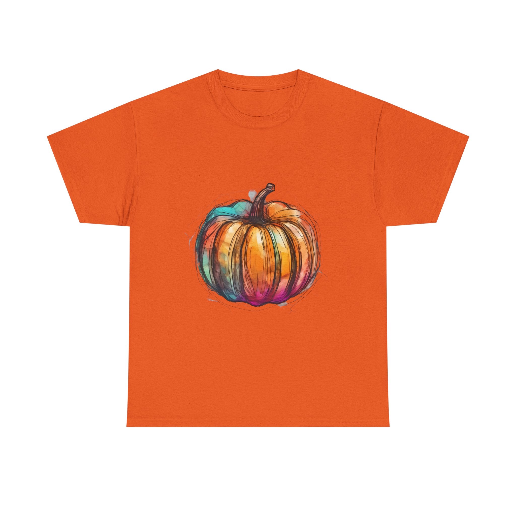 Colorful Pumpkin T-Shirt Unisex, Halloween Tee, Fall Shirt, Pumpkin Patch Gift, Autumn Clothing, Harvest Festival Apparel