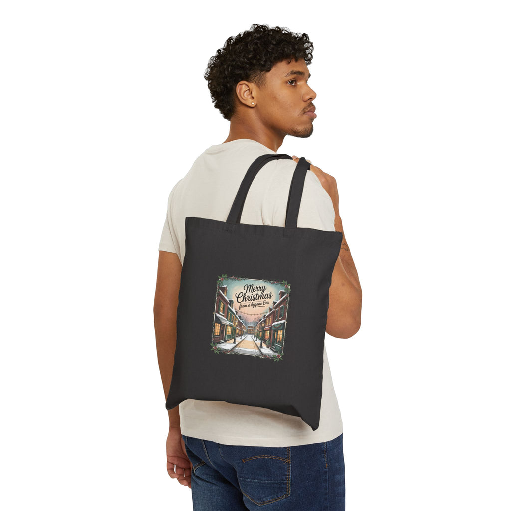 Vintage Christmas Postcard Tote | Retro Holiday Card Design