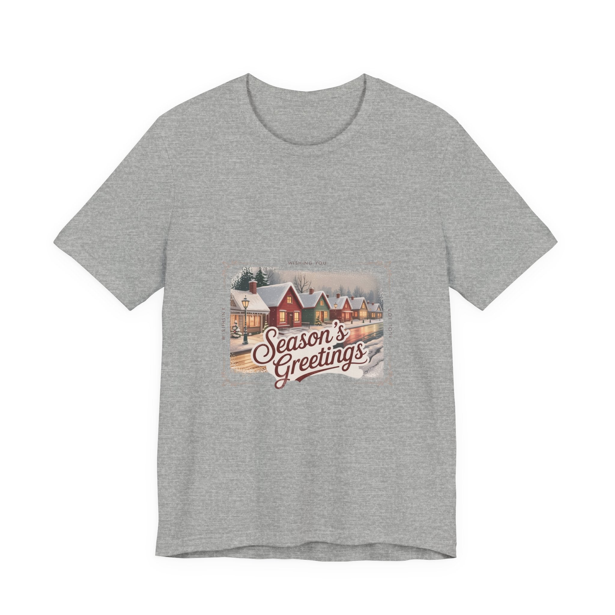 Season's Greetings Vintage Christmas Tee | Retro Holiday Card Design