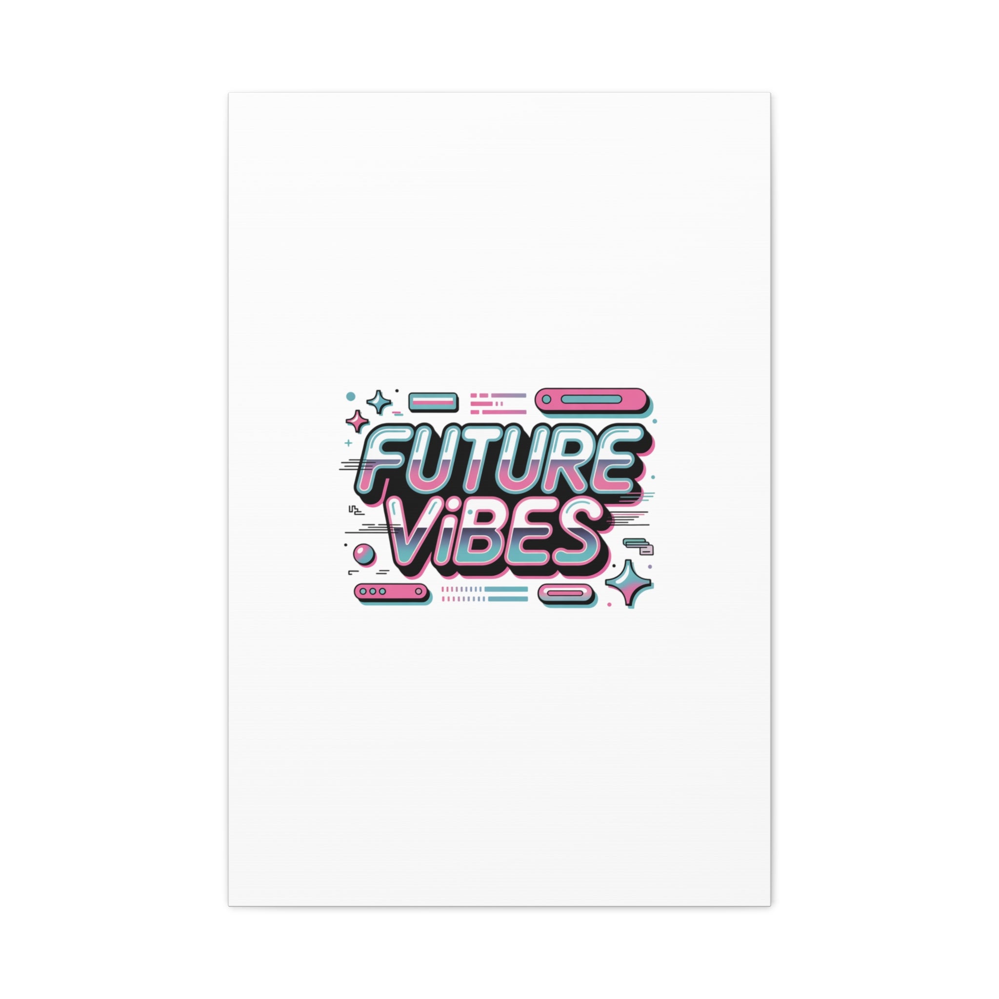 Future Vibes Canvas | Y2K Cyber Holo, Retro Tech Print