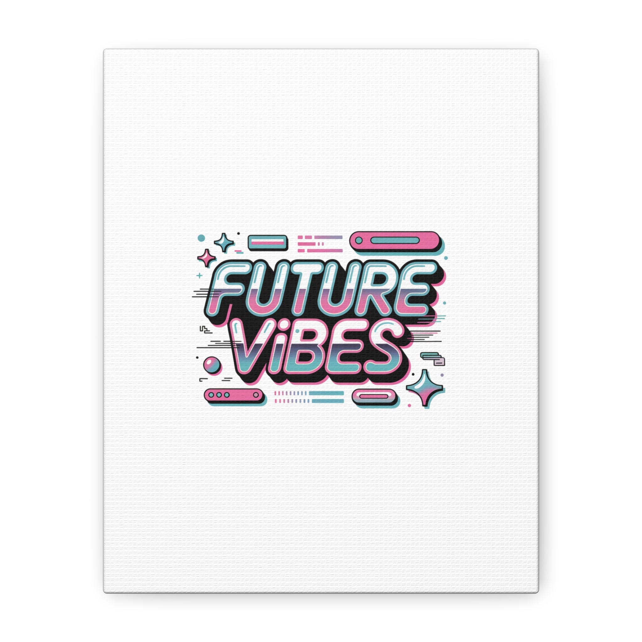 Future Vibes Canvas | Y2K Cyber Holo, Retro Tech Print