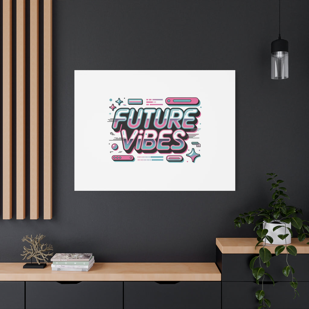 Future Vibes Canvas | Y2K Cyber Holo, Retro Tech Print