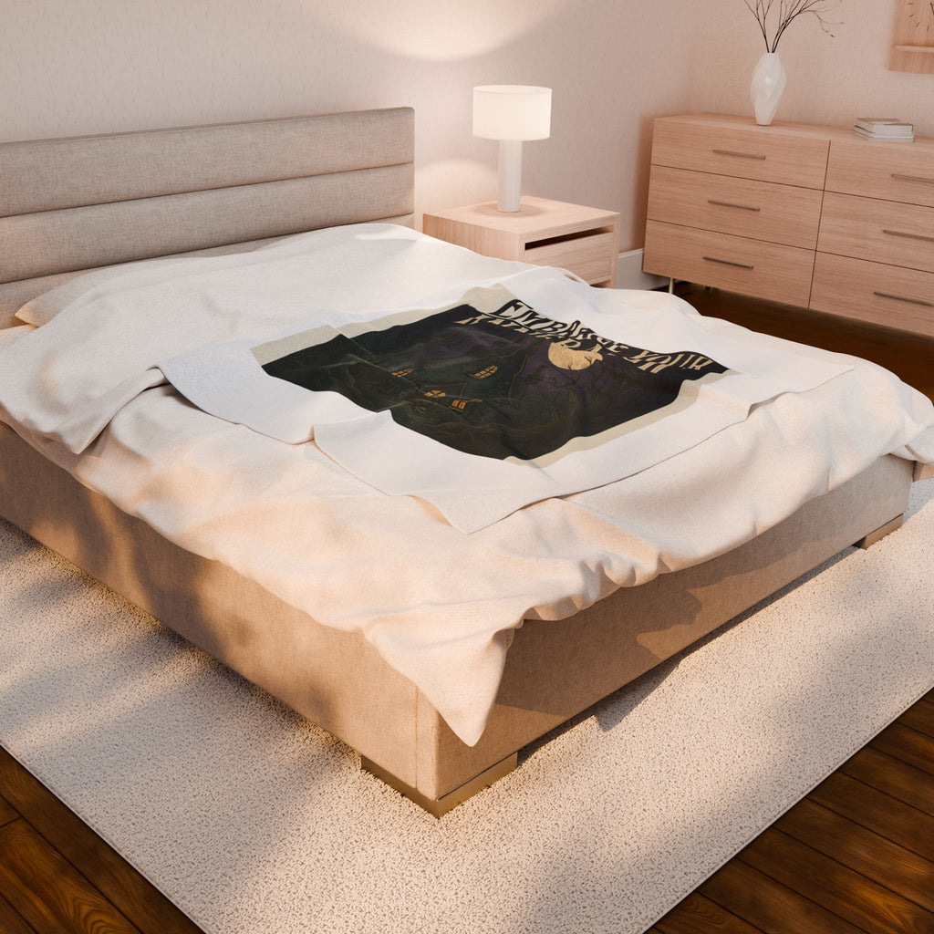 Velveteen Plush Blanket — "Embrace Your Inner Magic" Cottage Moonlight Throw