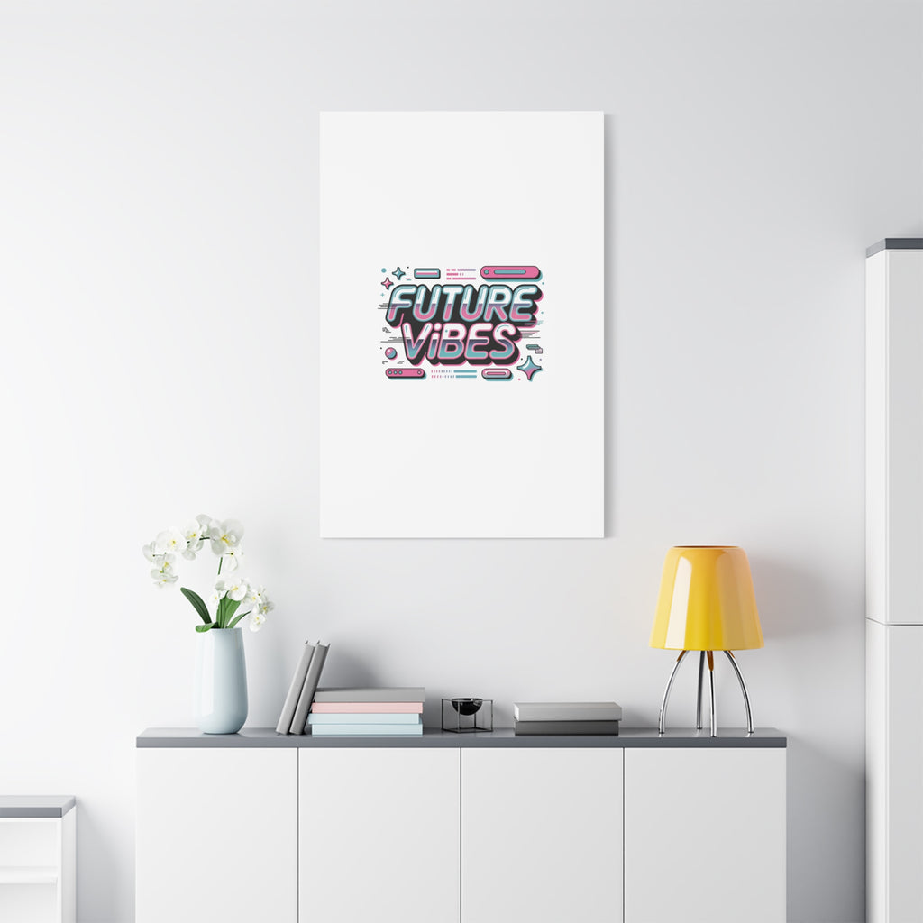 Future Vibes Canvas | Y2K Cyber Holo, Retro Tech Print