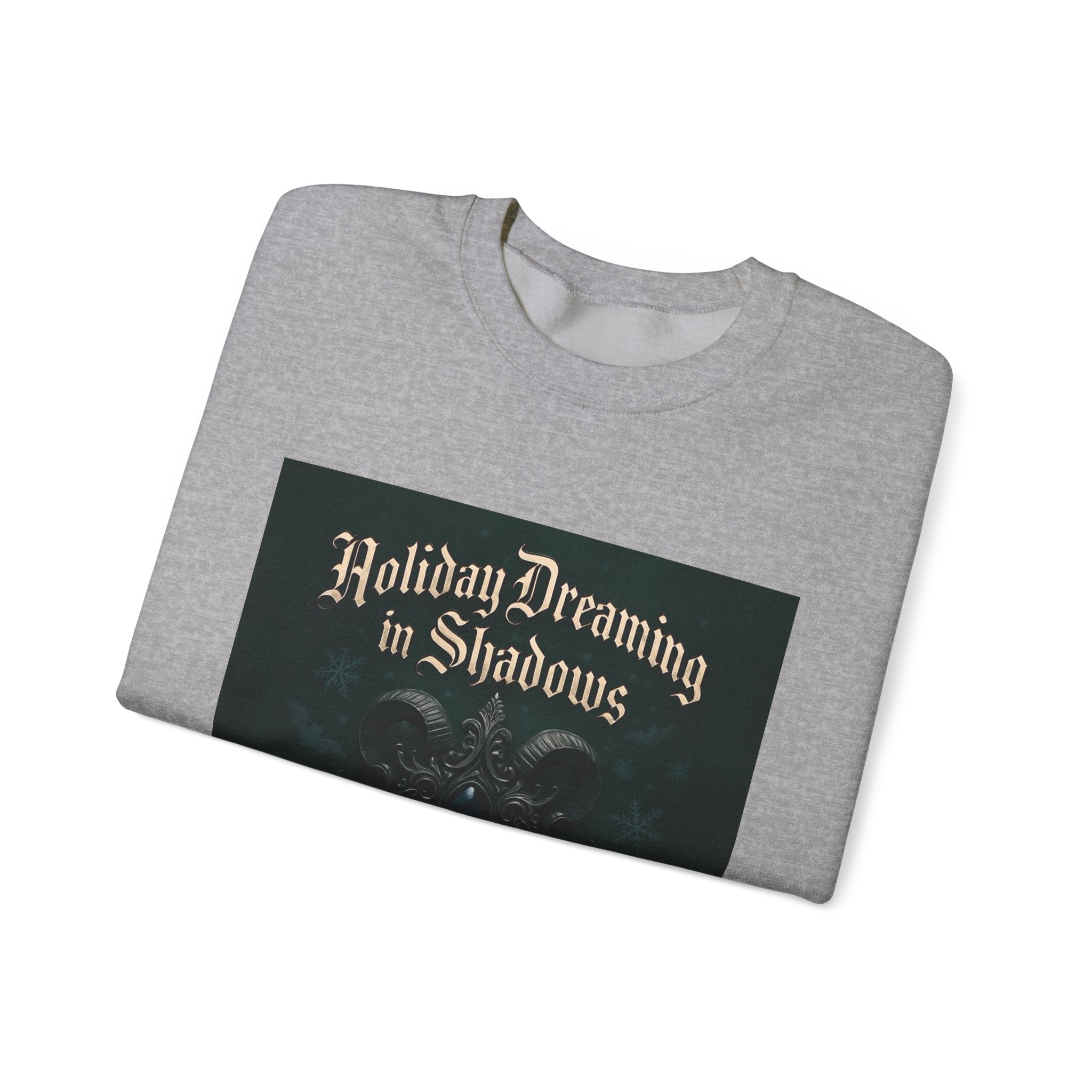 Crewneck Sweatshirt — "Holiday Dreaming in Shadows" Gothic Holiday Pullover
