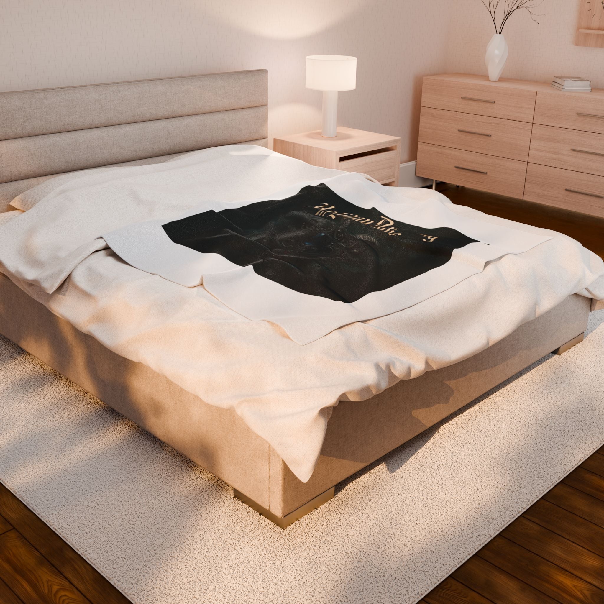 Holiday Dreaming in Shadows Velveteen Plush Blanket