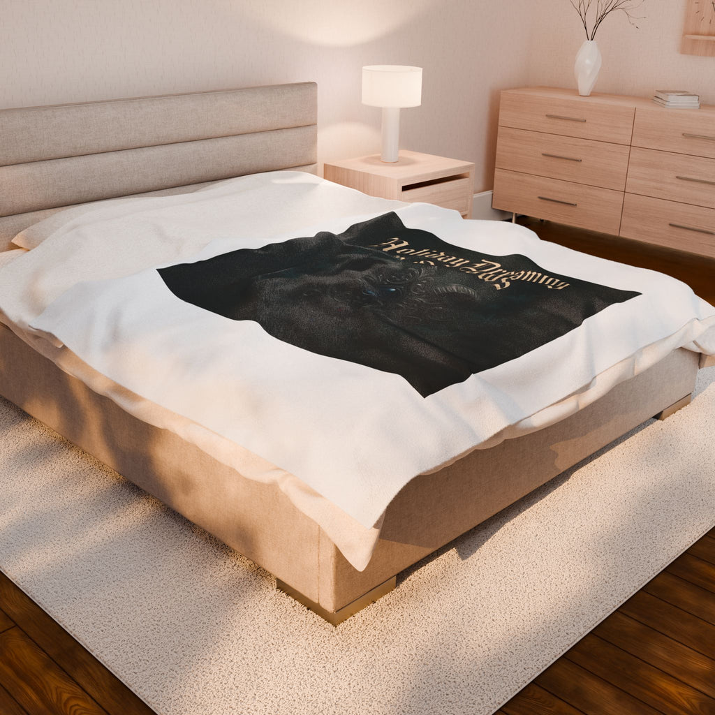 Holiday Dreaming in Shadows Velveteen Plush Blanket