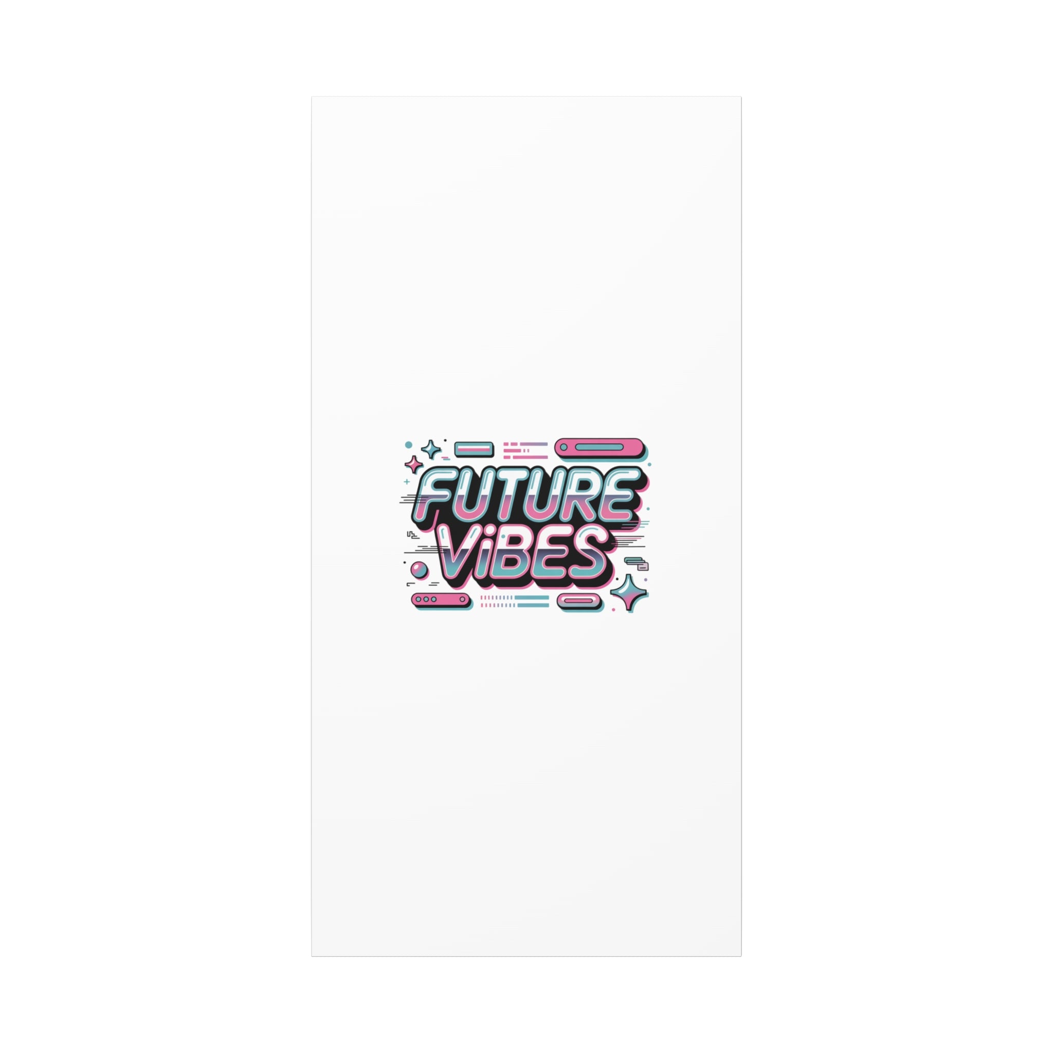 Future Vibes Canvas | Y2K Cyber Holo, Retro Tech Print
