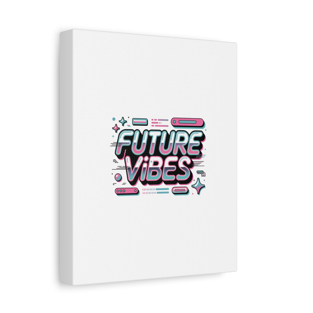 Future Vibes Canvas | Y2K Cyber Holo, Retro Tech Print