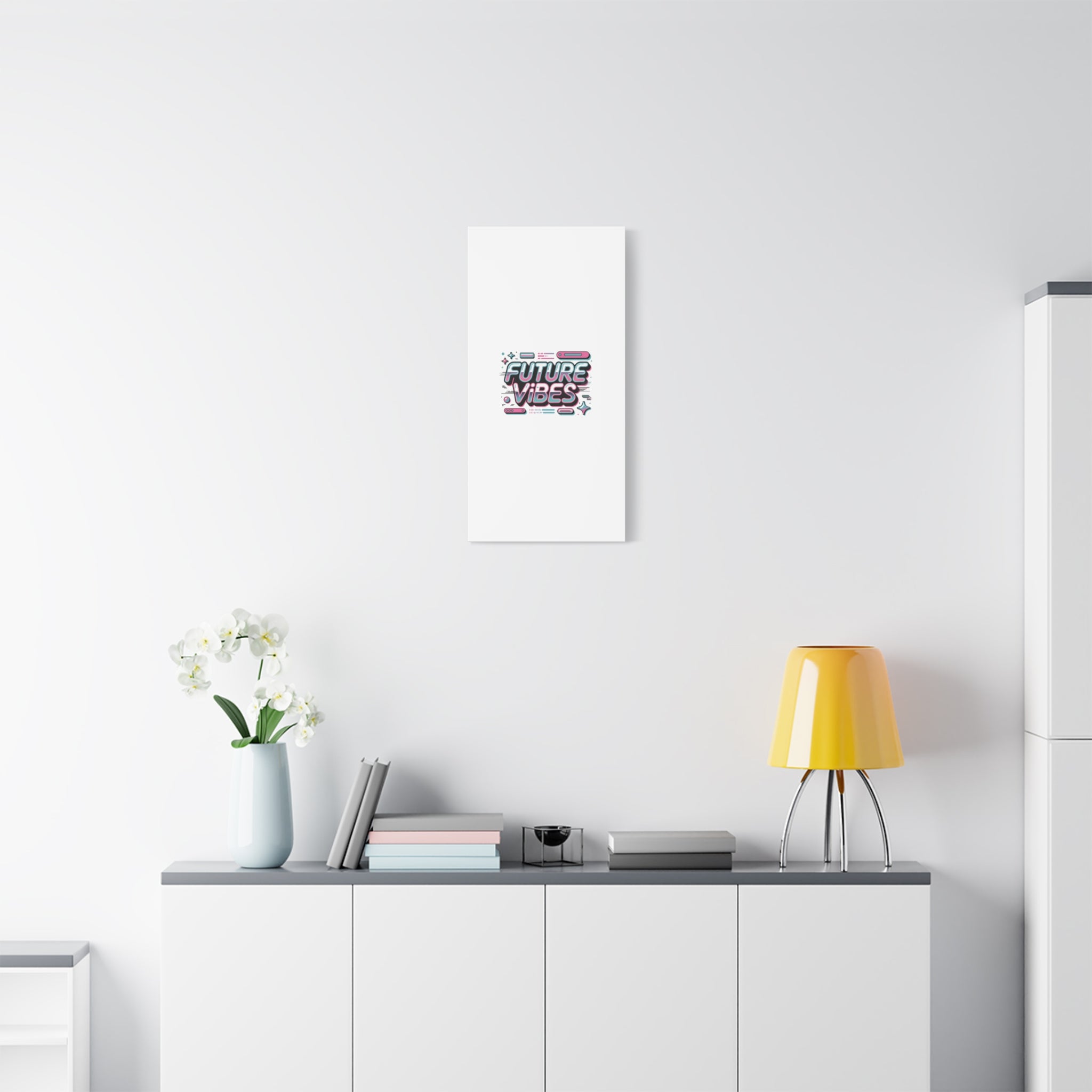 Future Vibes Canvas | Y2K Cyber Holo, Retro Tech Print