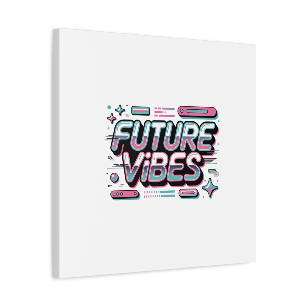 Future Vibes Canvas | Y2K Cyber Holo, Retro Tech Print