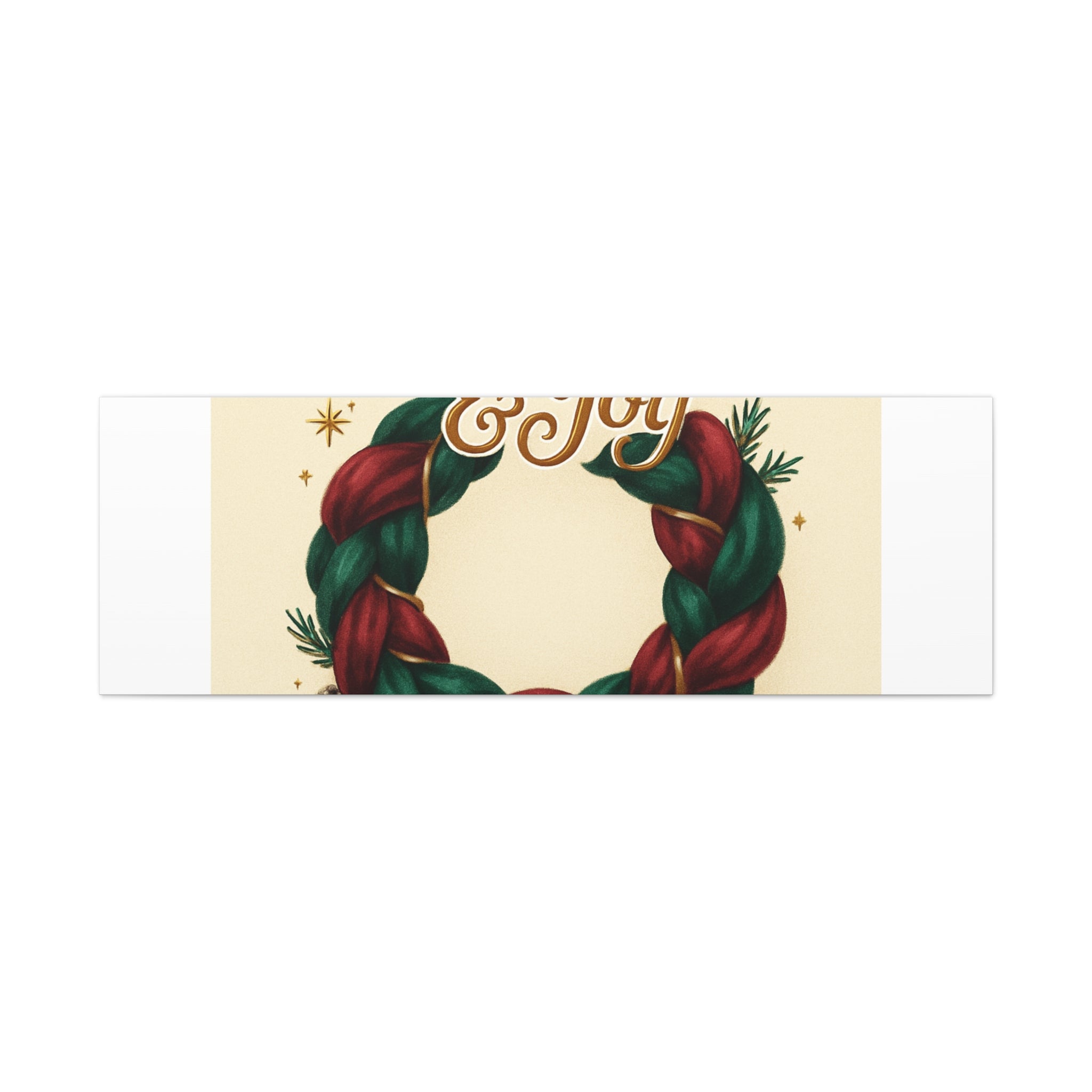 Christmas Wreath Canvas - "Comfort & Joy" Holiday Wall Art