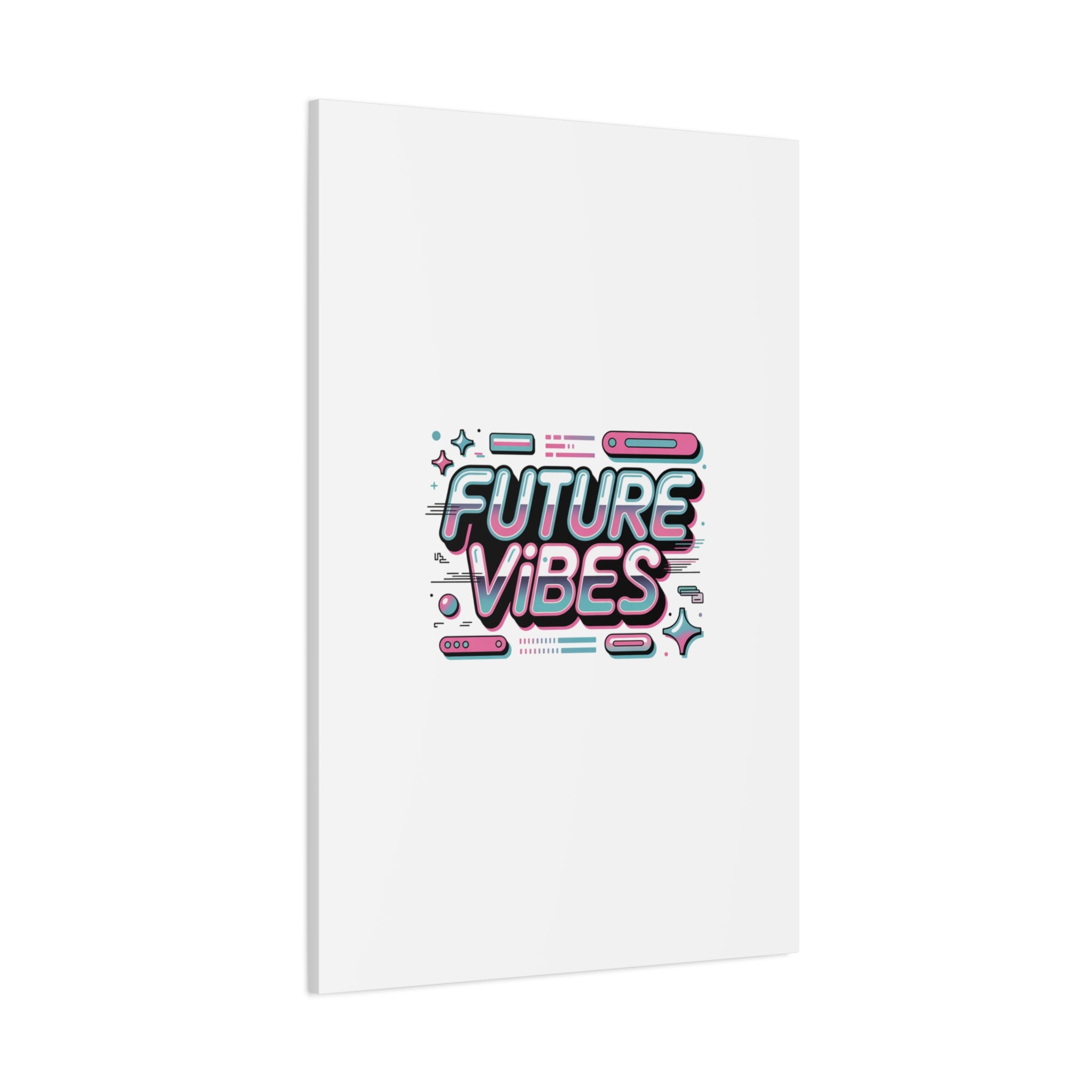 Future Vibes Canvas | Y2K Cyber Holo, Retro Tech Print