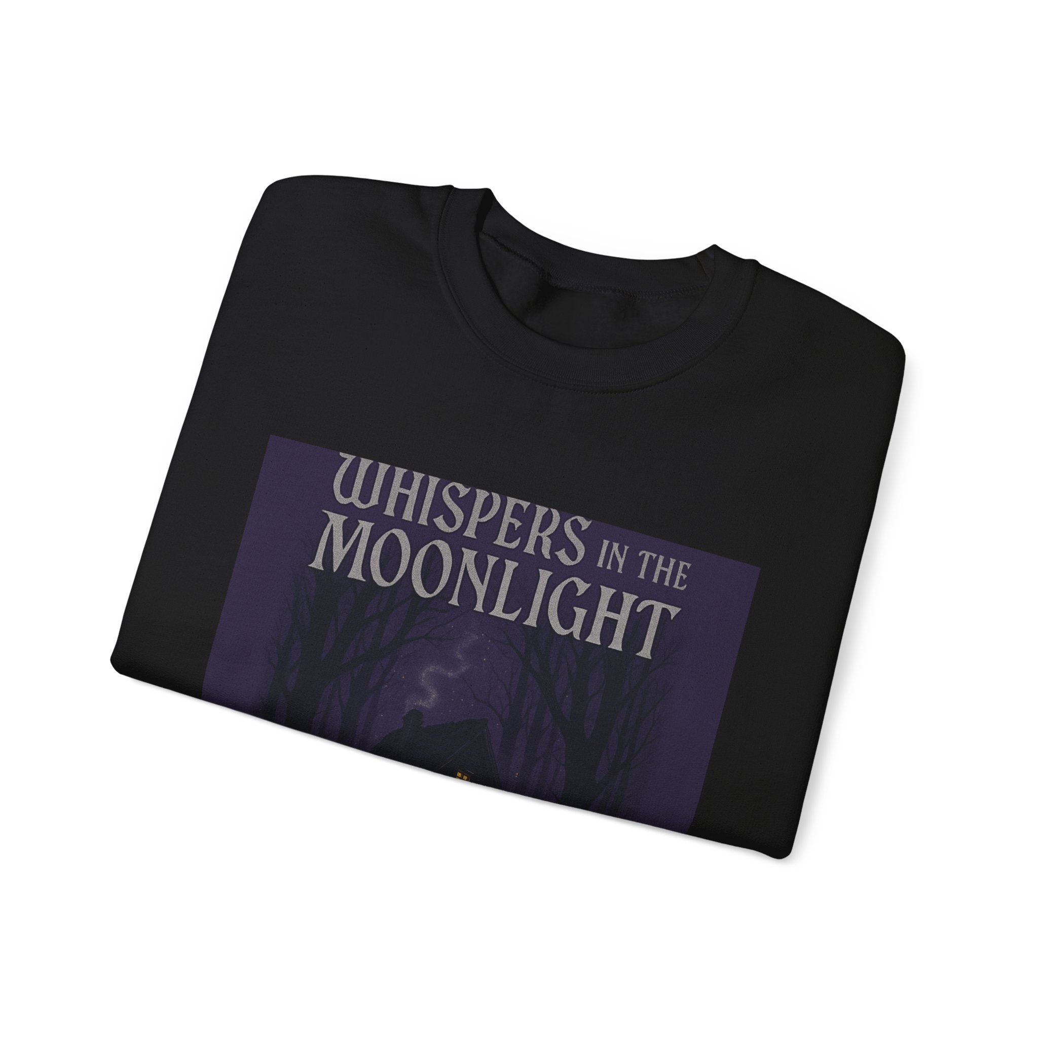Whispers in the Moonlight Sweatshirt — Cozy Haunted Cottage Crewneck