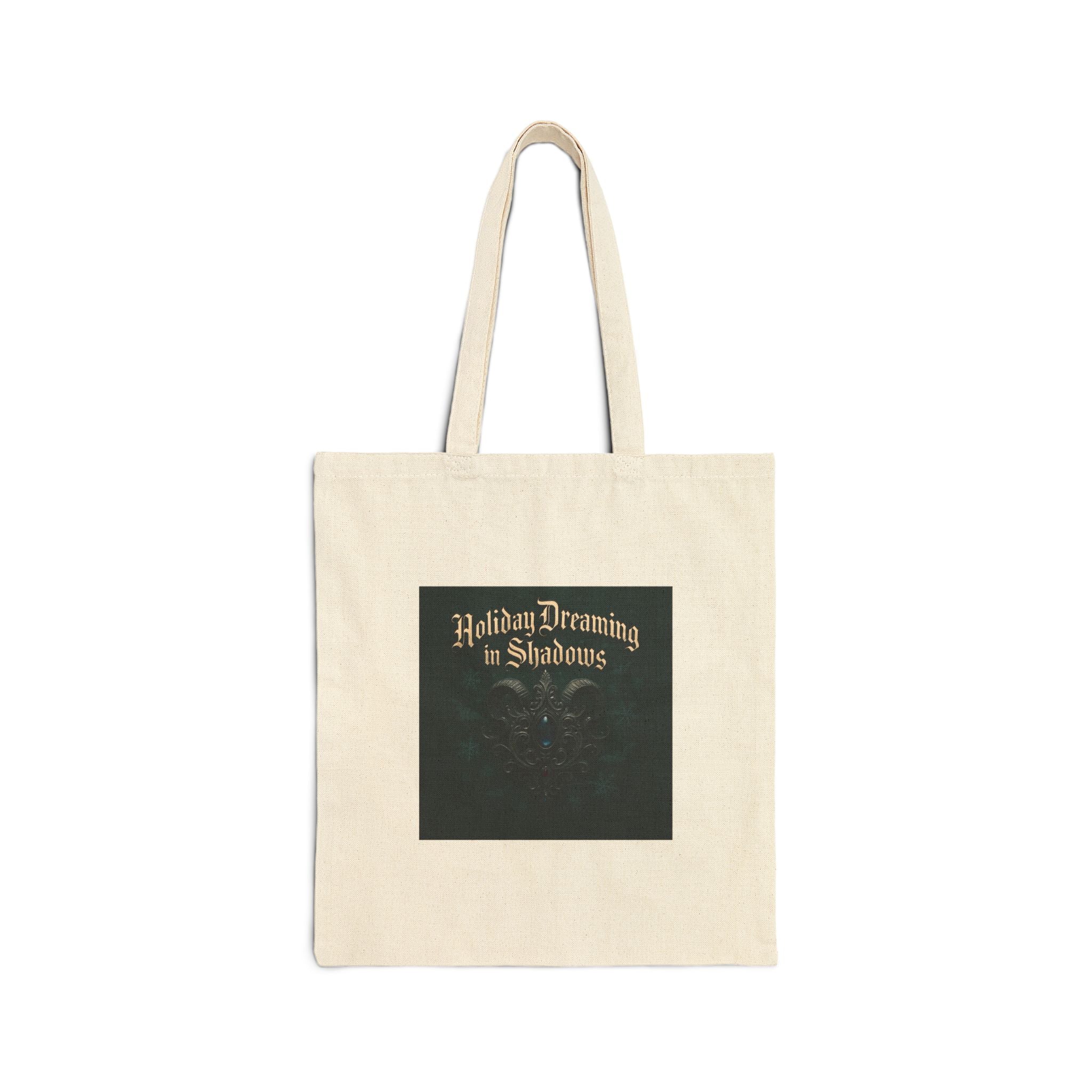 Holiday Dreaming Canvas Tote — 'Holiday Dreaming in Shadows' Eco Market Bag