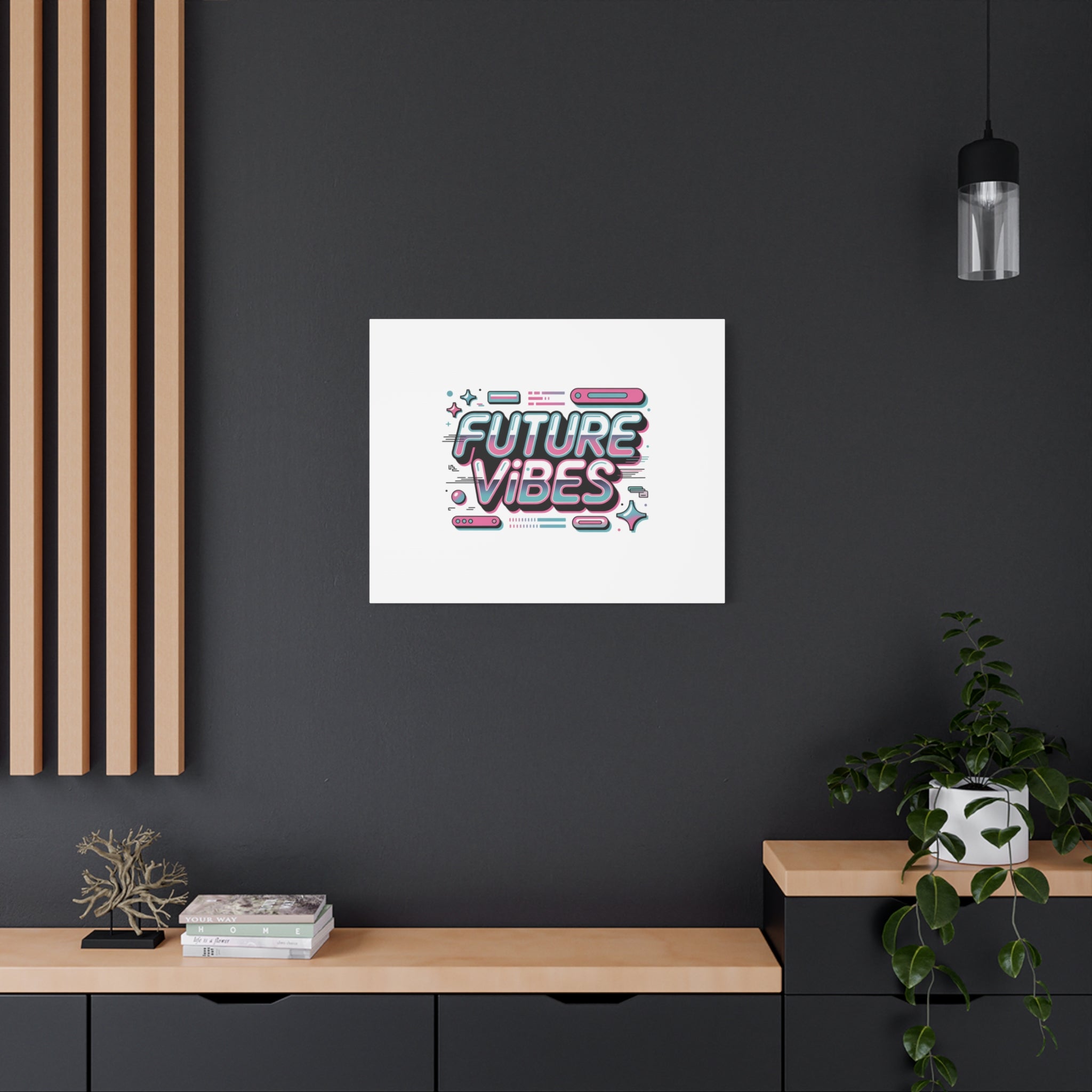 Future Vibes Canvas | Y2K Cyber Holo, Retro Tech Print