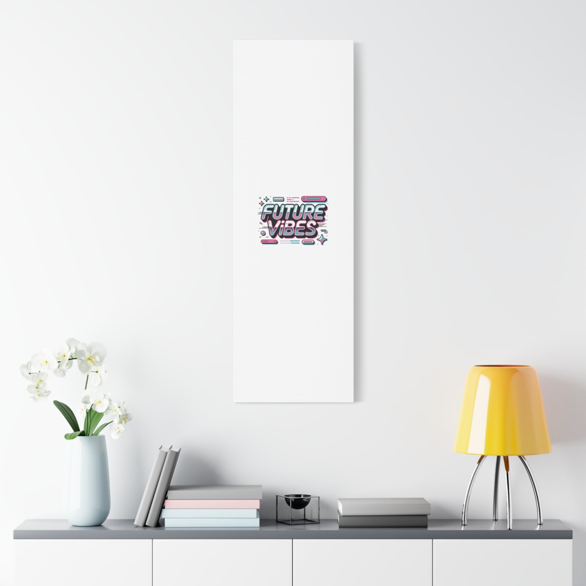 Future Vibes Canvas | Y2K Cyber Holo, Retro Tech Print