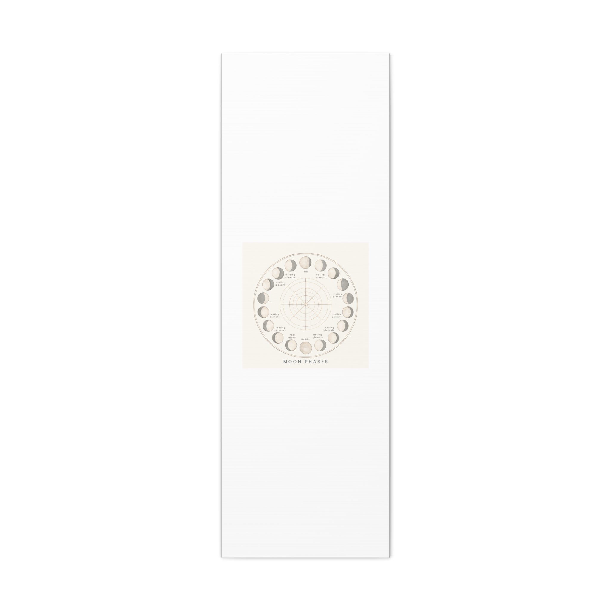 Moon Phases Canvas Print — Neutral Lunar Cycle Wall Art