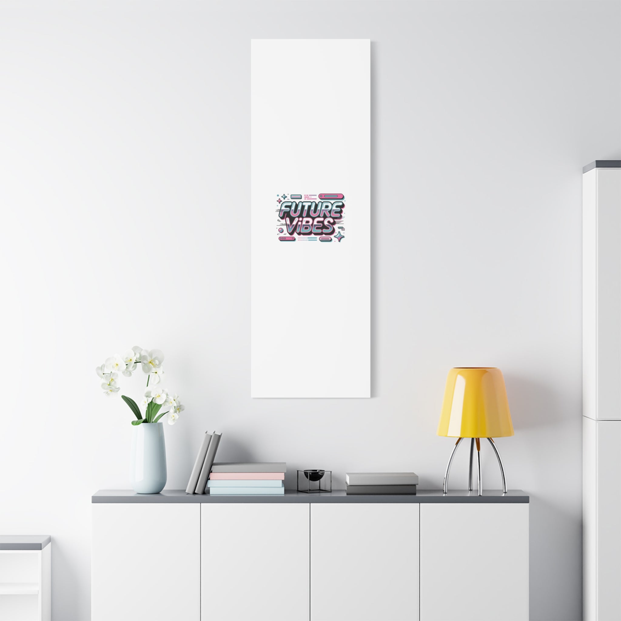 Future Vibes Canvas | Y2K Cyber Holo, Retro Tech Print