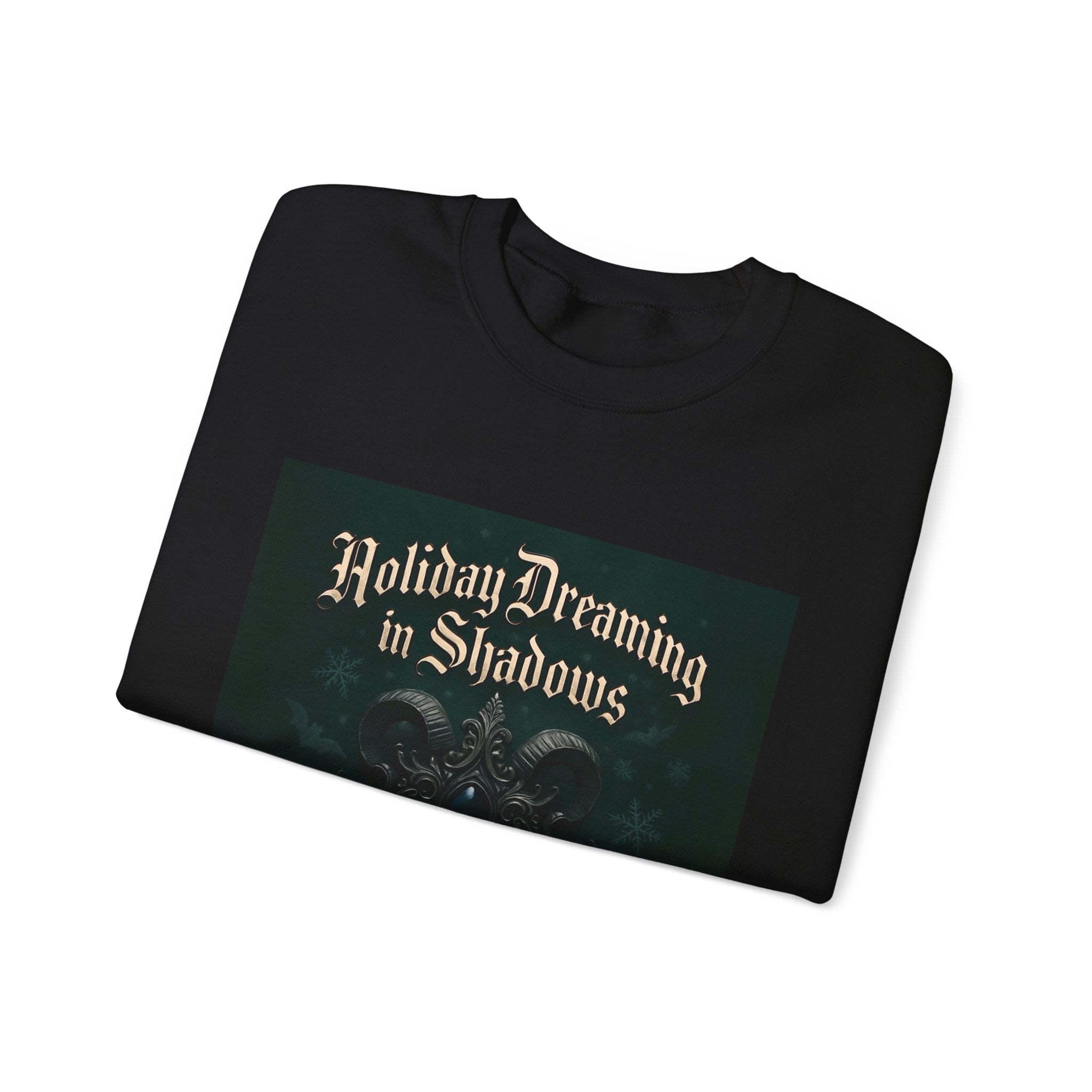 Crewneck Sweatshirt — "Holiday Dreaming in Shadows" Gothic Holiday Pullover