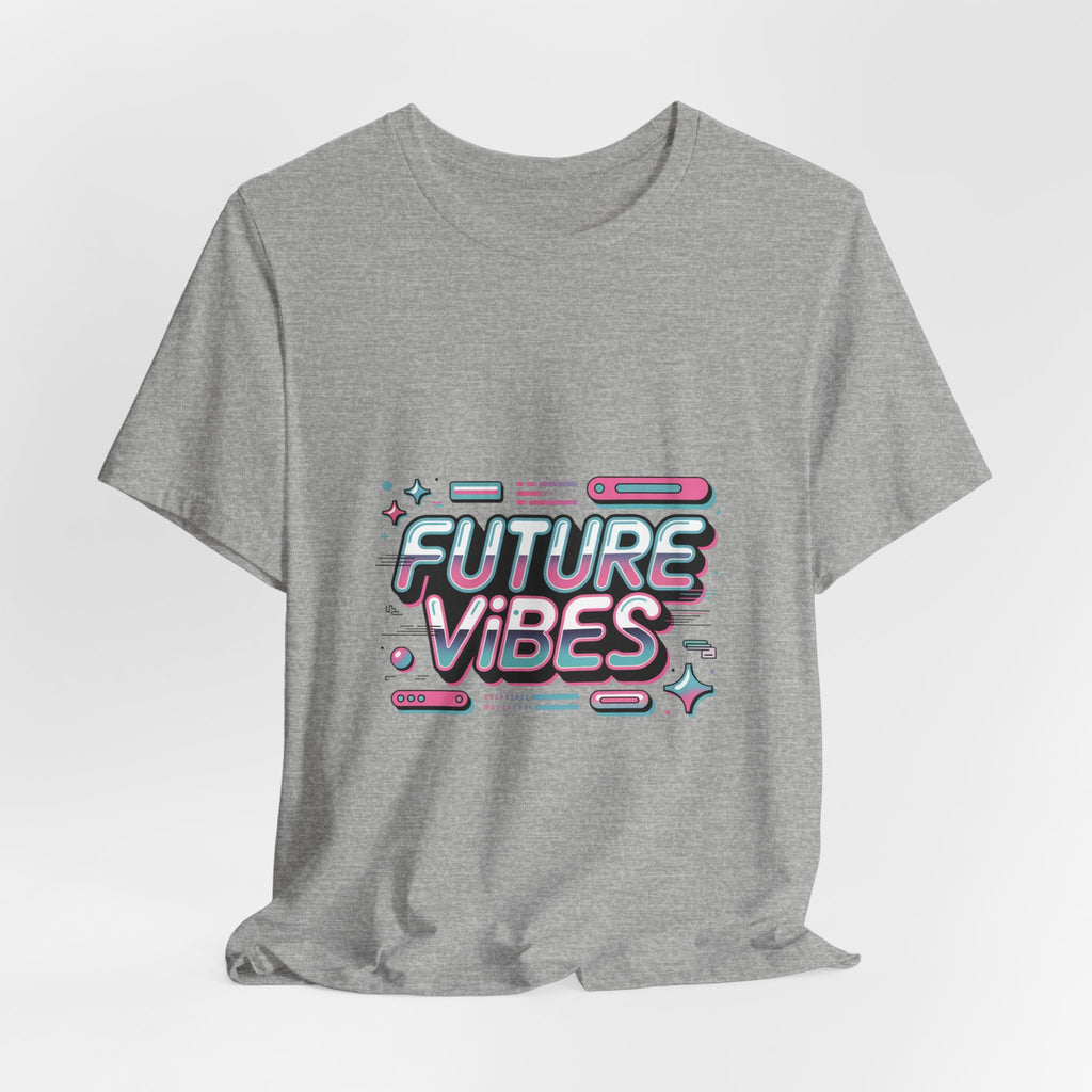 Future Vibes Tee | Y2K Cyber Holo Aesthetic, Retro Tech Chrome Text