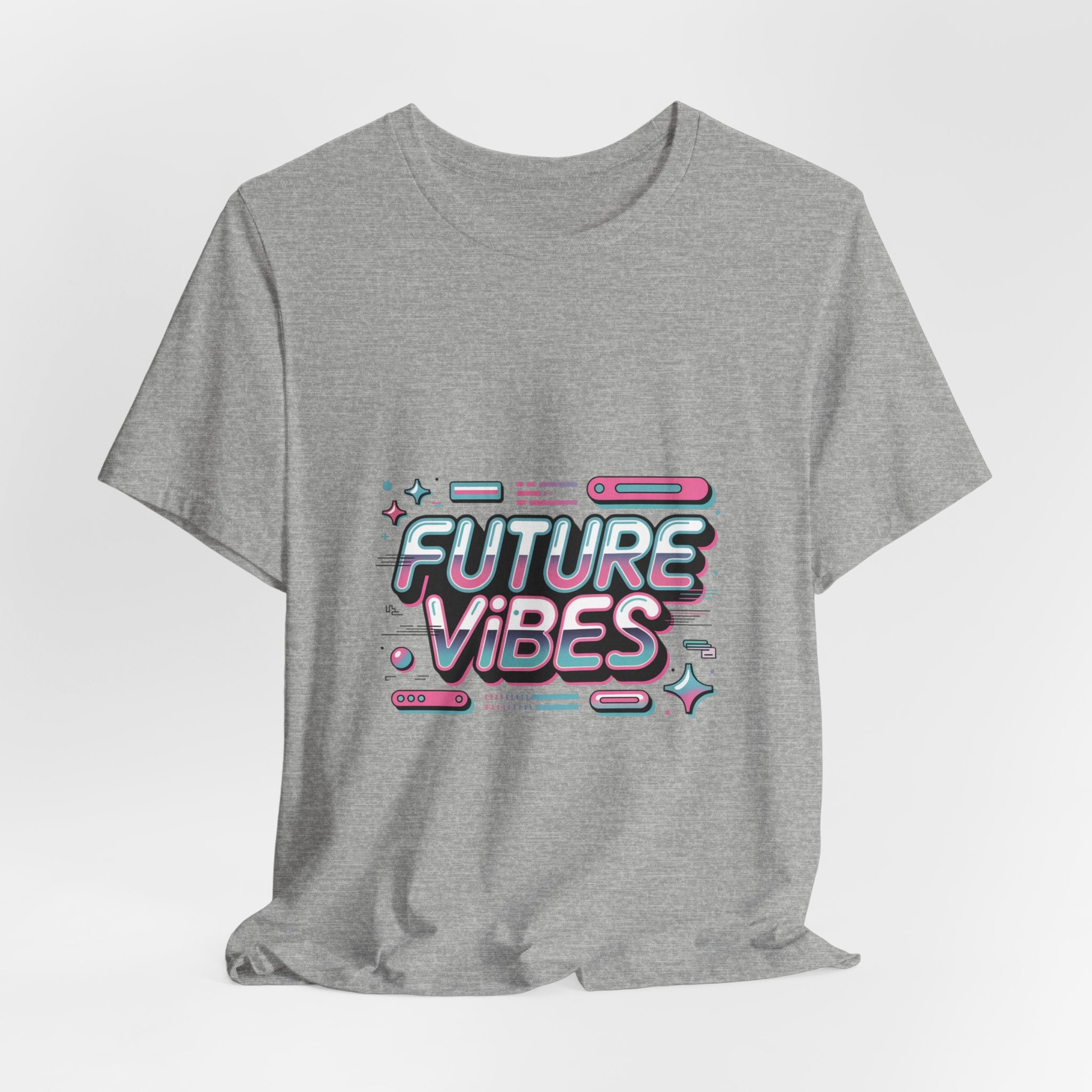 Future Vibes Tee | Y2K Cyber Holo Aesthetic, Retro Tech Chrome Text