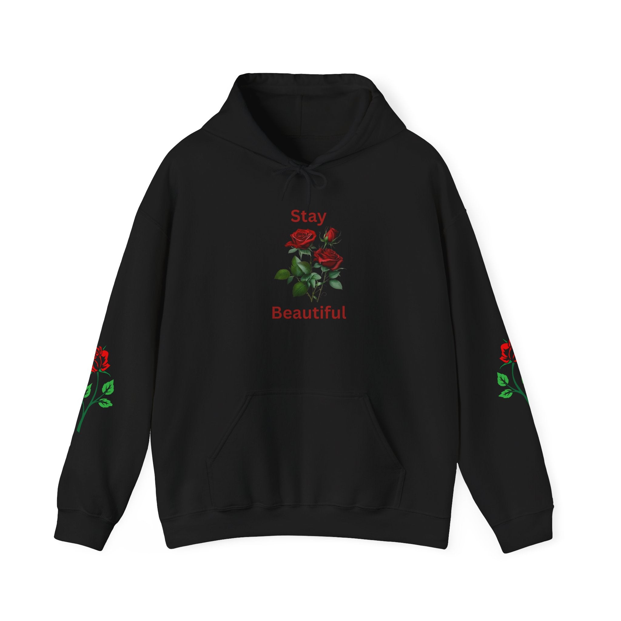Stay Beautiful Rose Hoodie, Vintage Floral Sweatshirt, Unisex Gift, Cozy Layer, Perfect for Spring Style