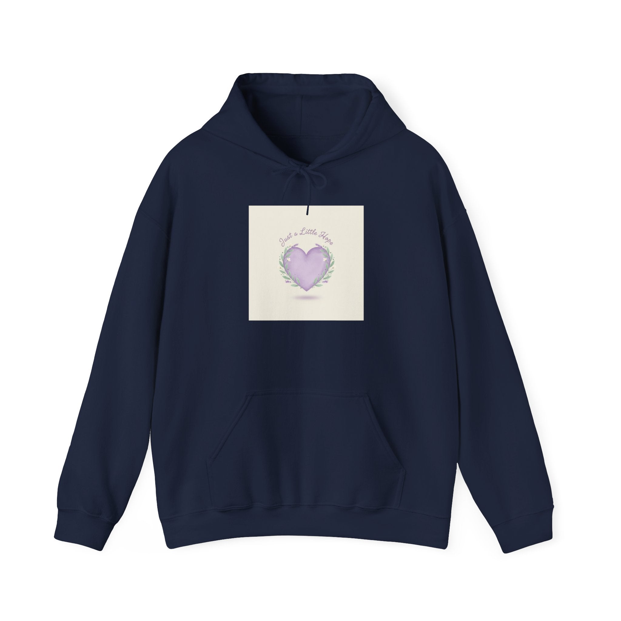 soft lavender heart hoodie | positive micro-optimism, kindness messages