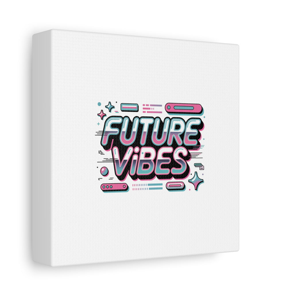 Future Vibes Canvas | Y2K Cyber Holo, Retro Tech Print
