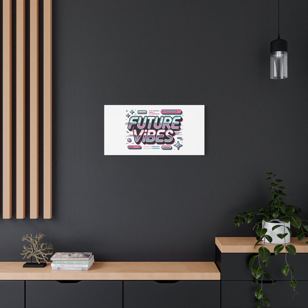 Future Vibes Canvas | Y2K Cyber Holo, Retro Tech Print