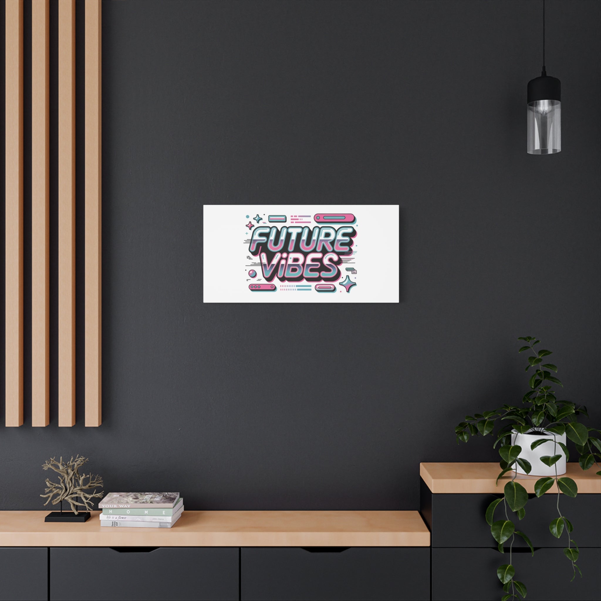Future Vibes Canvas | Y2K Cyber Holo, Retro Tech Print