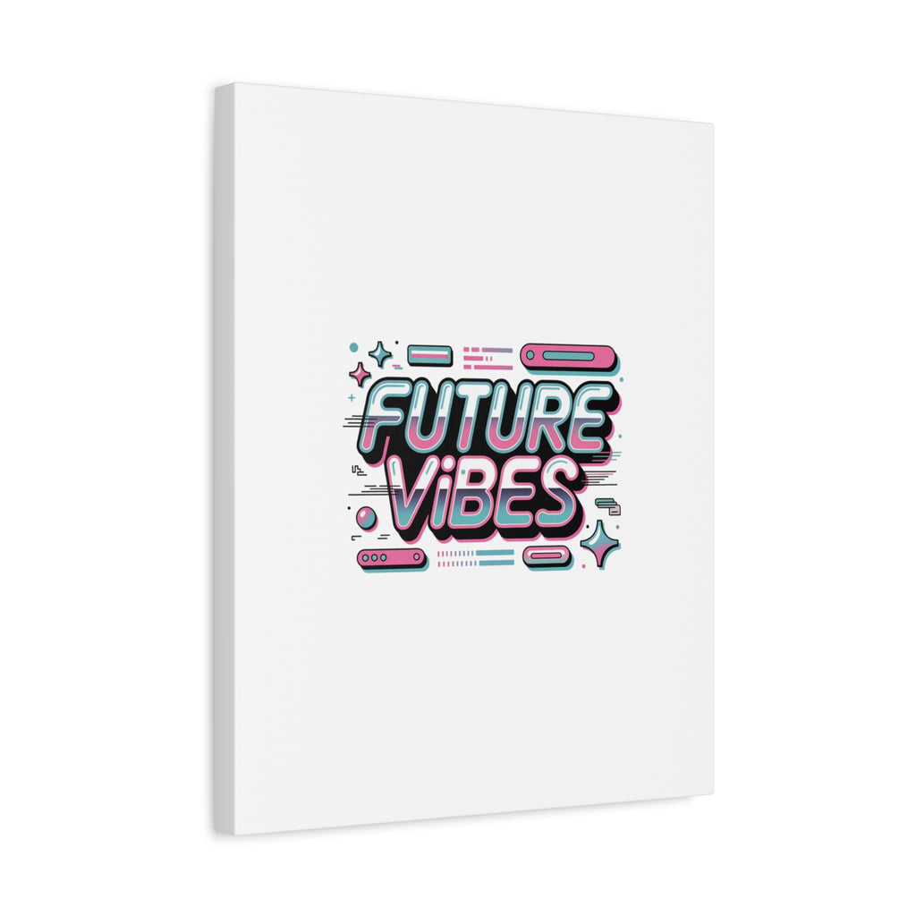 Future Vibes Canvas | Y2K Cyber Holo, Retro Tech Print