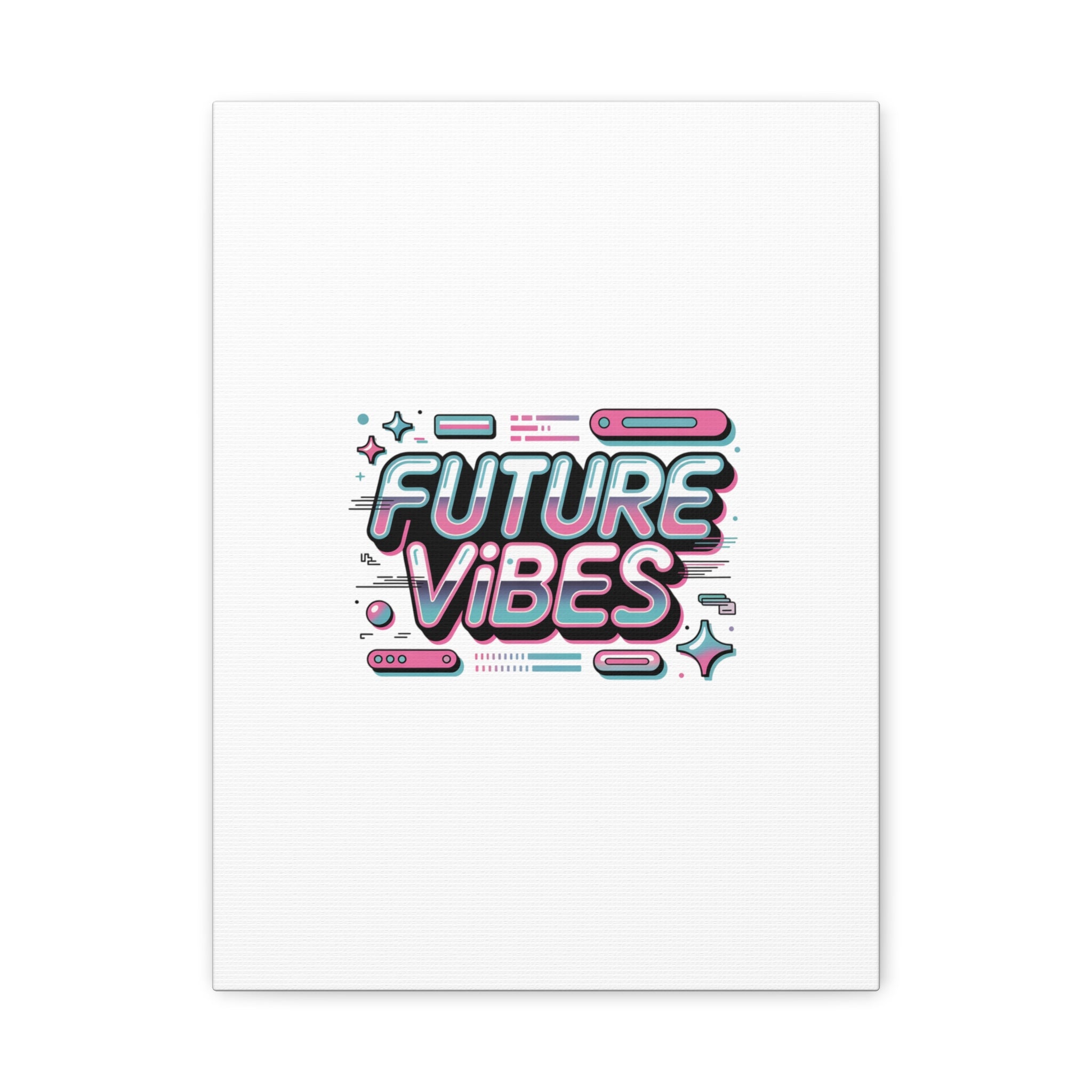 Future Vibes Canvas | Y2K Cyber Holo, Retro Tech Print