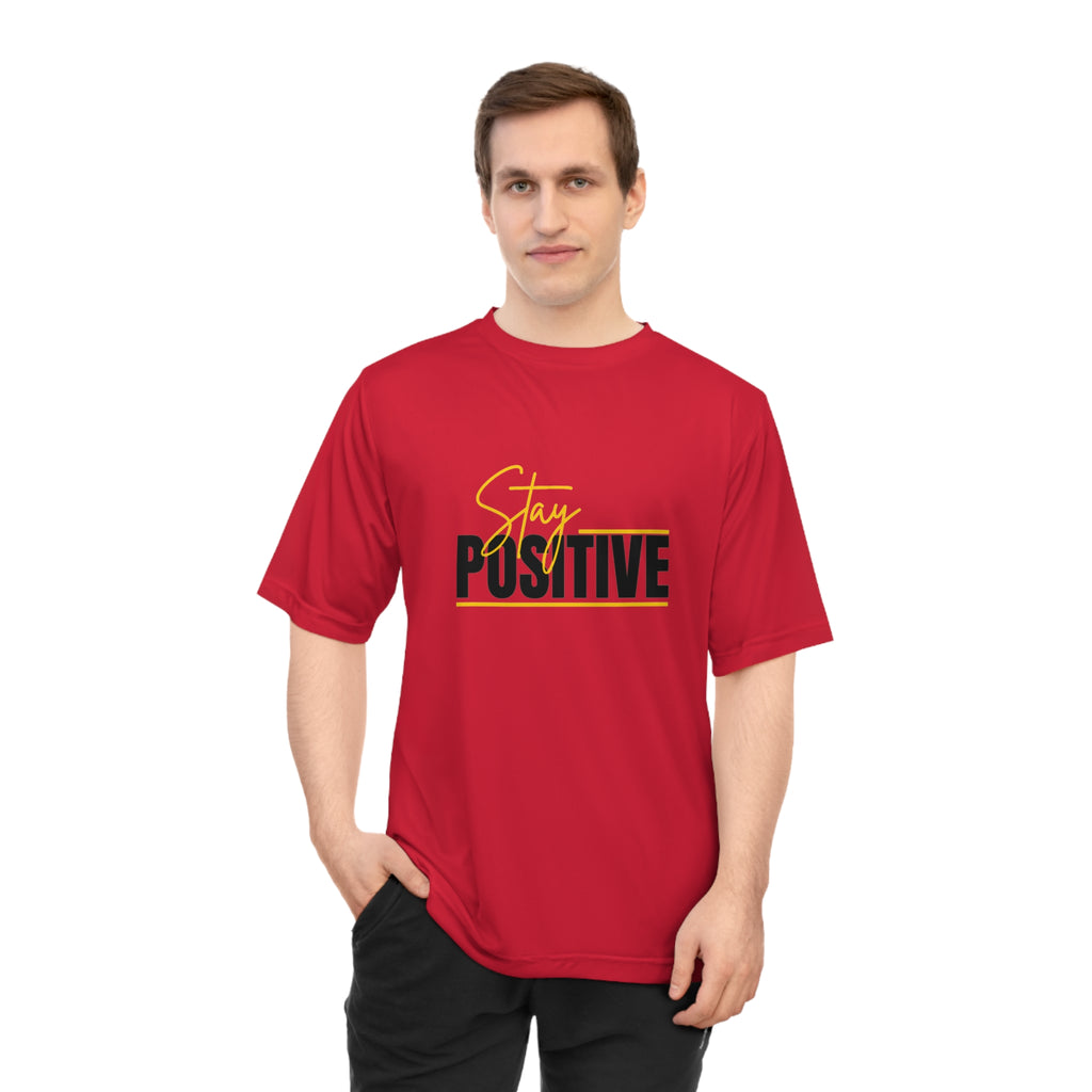 Stay Positive Unisex Performance T-shirt, Inspirational Workout Top, Motivational Tee, Fitness Gift, Affirmation Shirt