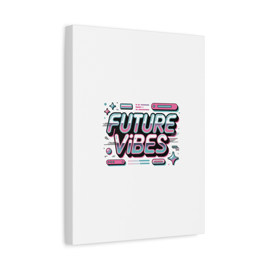 Future Vibes Canvas | Y2K Cyber Holo, Retro Tech Print