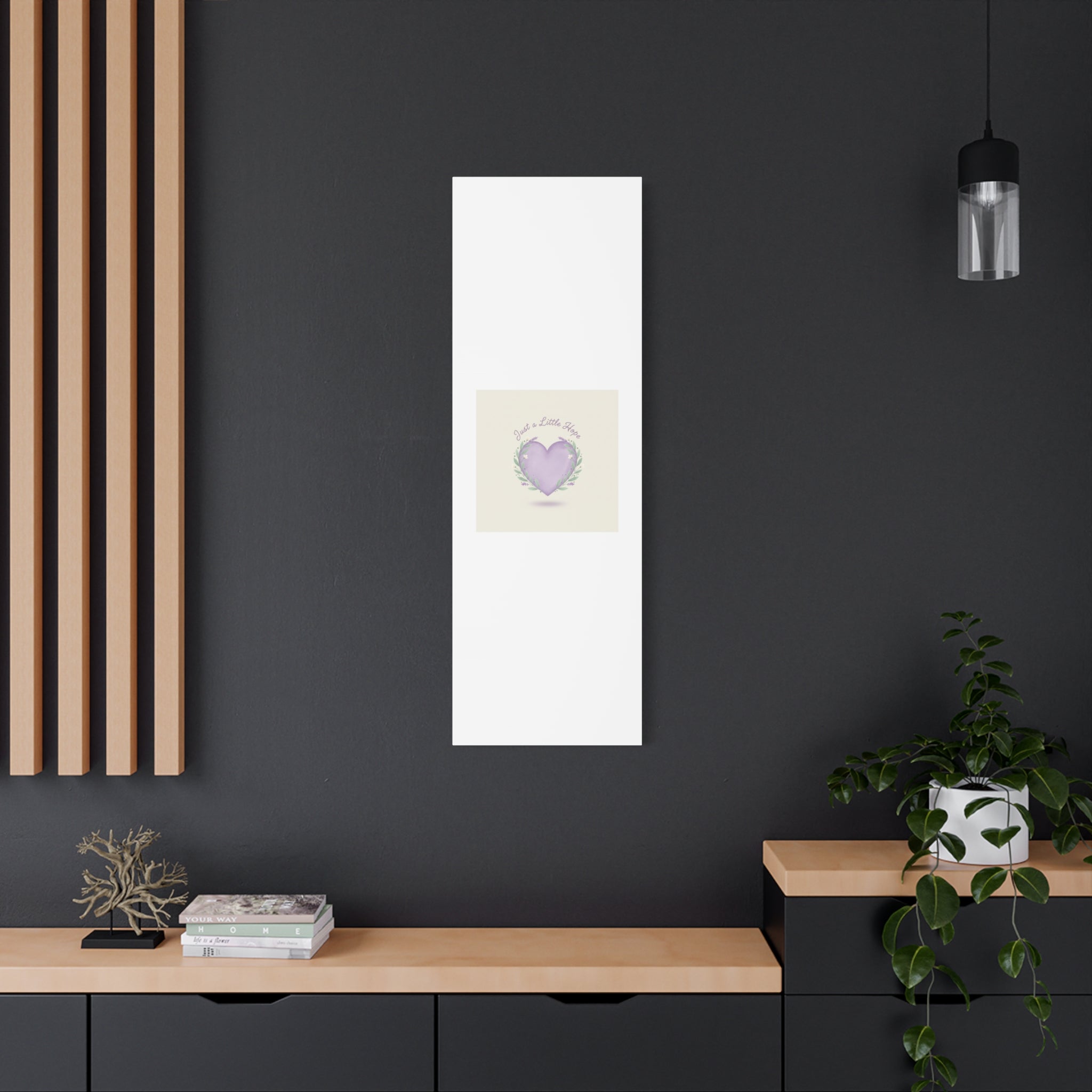 Just a Little Hope Canvas | Positive Micro-Optimism, Lavender Heart