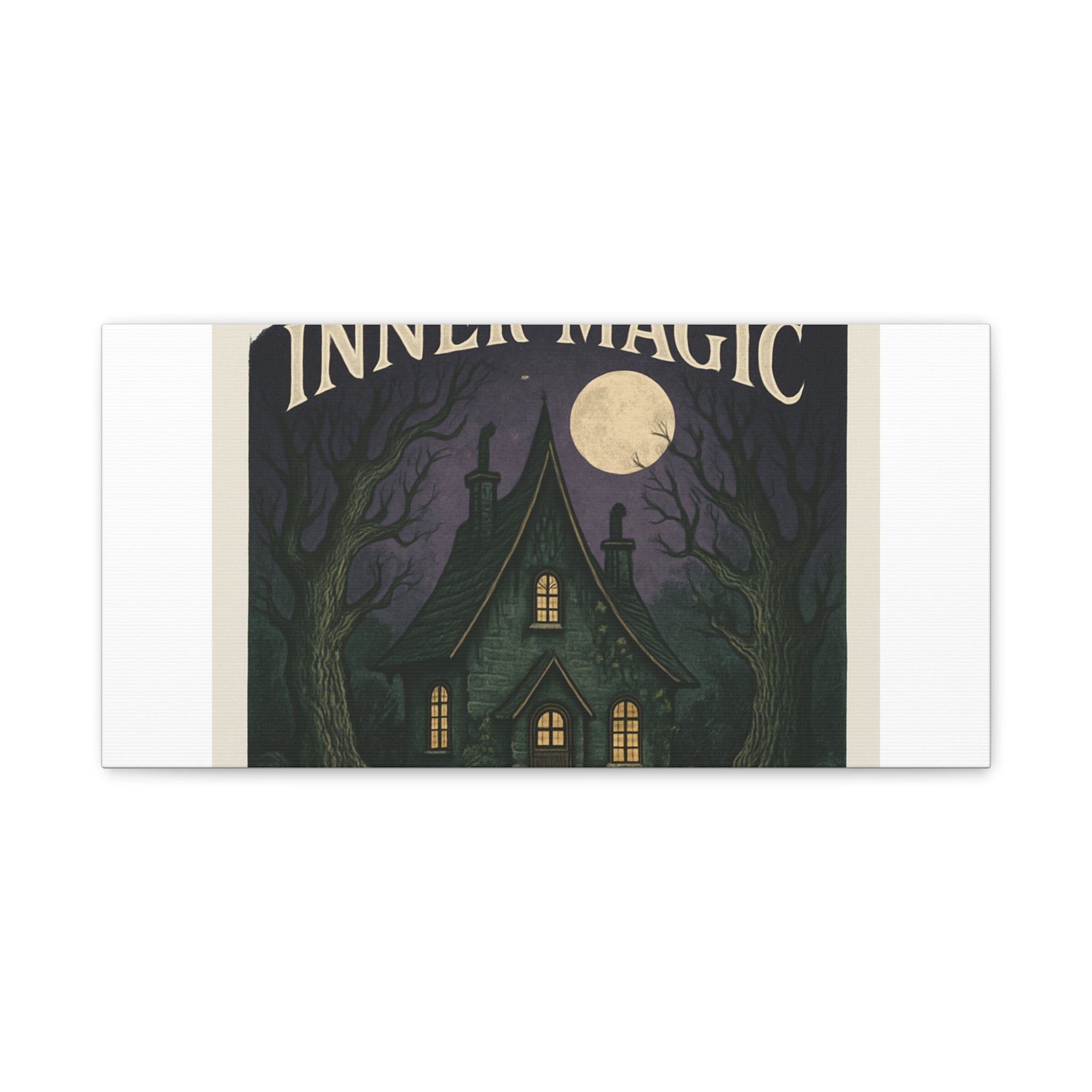 Embrace Your Inner Magic Canvas Art – Witchy Moonlit Cottage Wall Decor