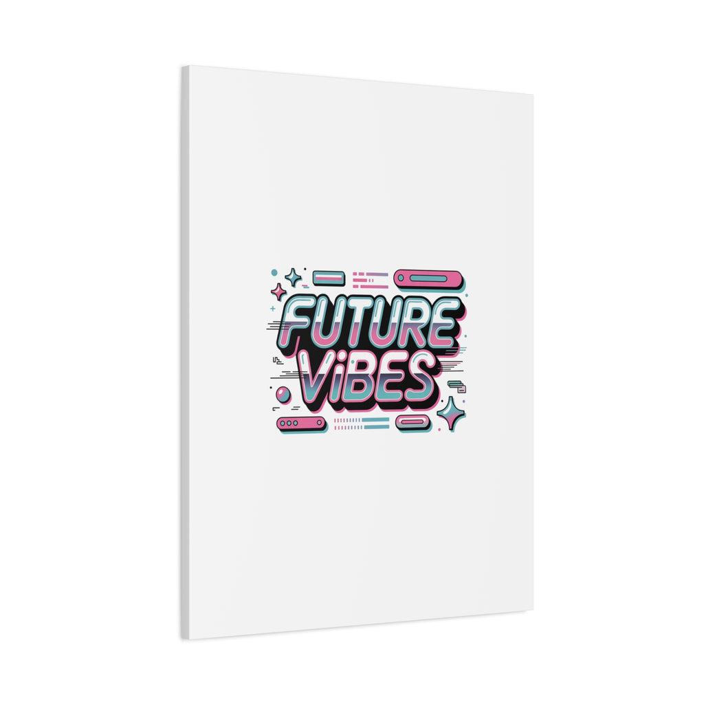 Future Vibes Canvas | Y2K Cyber Holo, Retro Tech Print