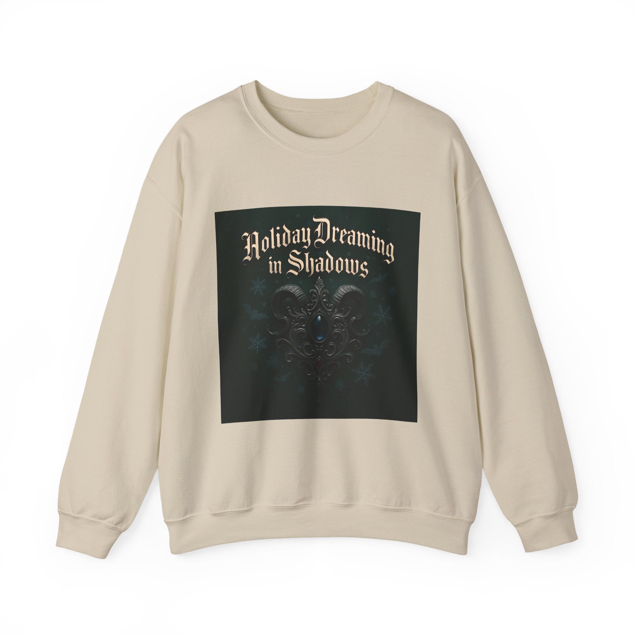 Crewneck Sweatshirt — "Holiday Dreaming in Shadows" Gothic Holiday Pullover