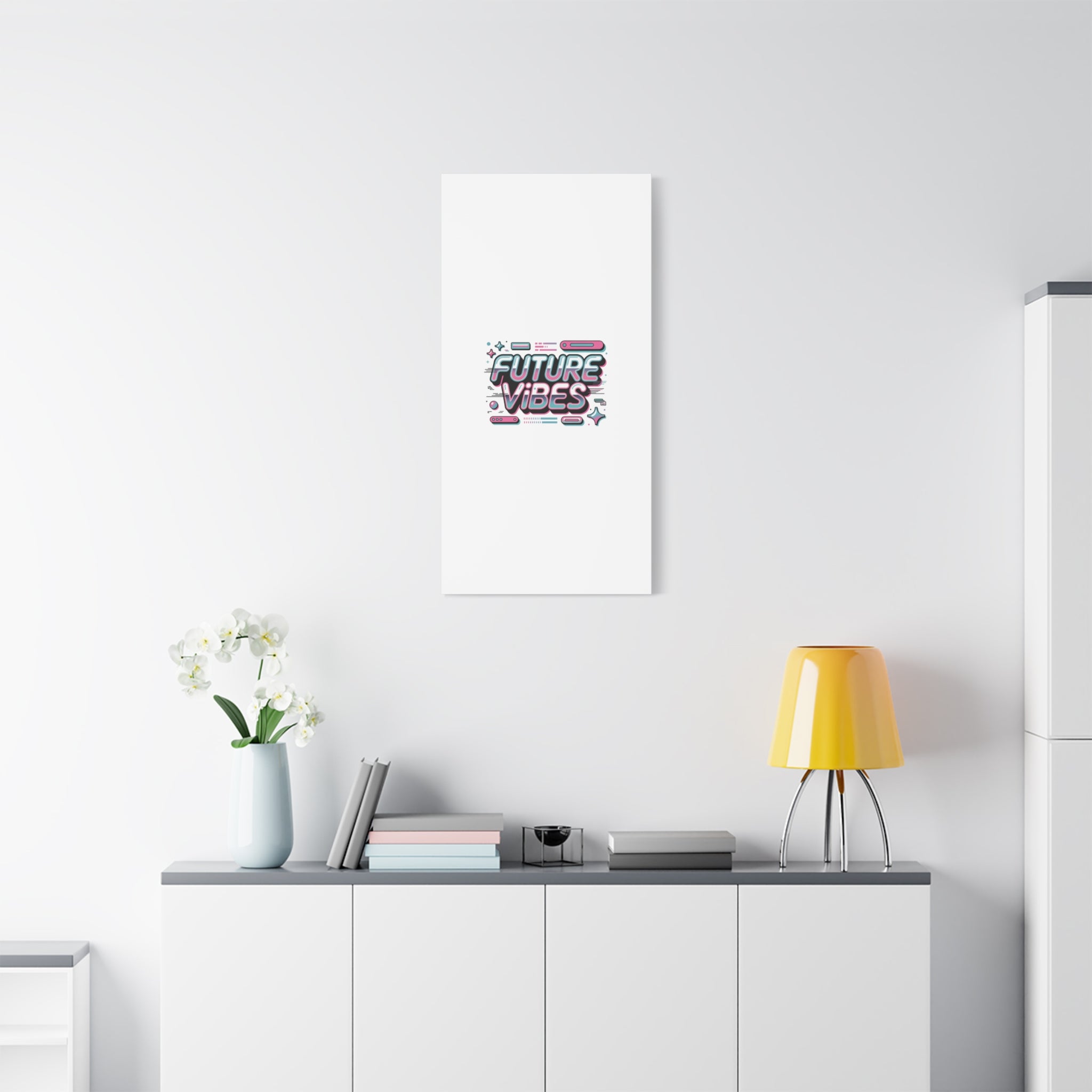 Future Vibes Canvas | Y2K Cyber Holo, Retro Tech Print